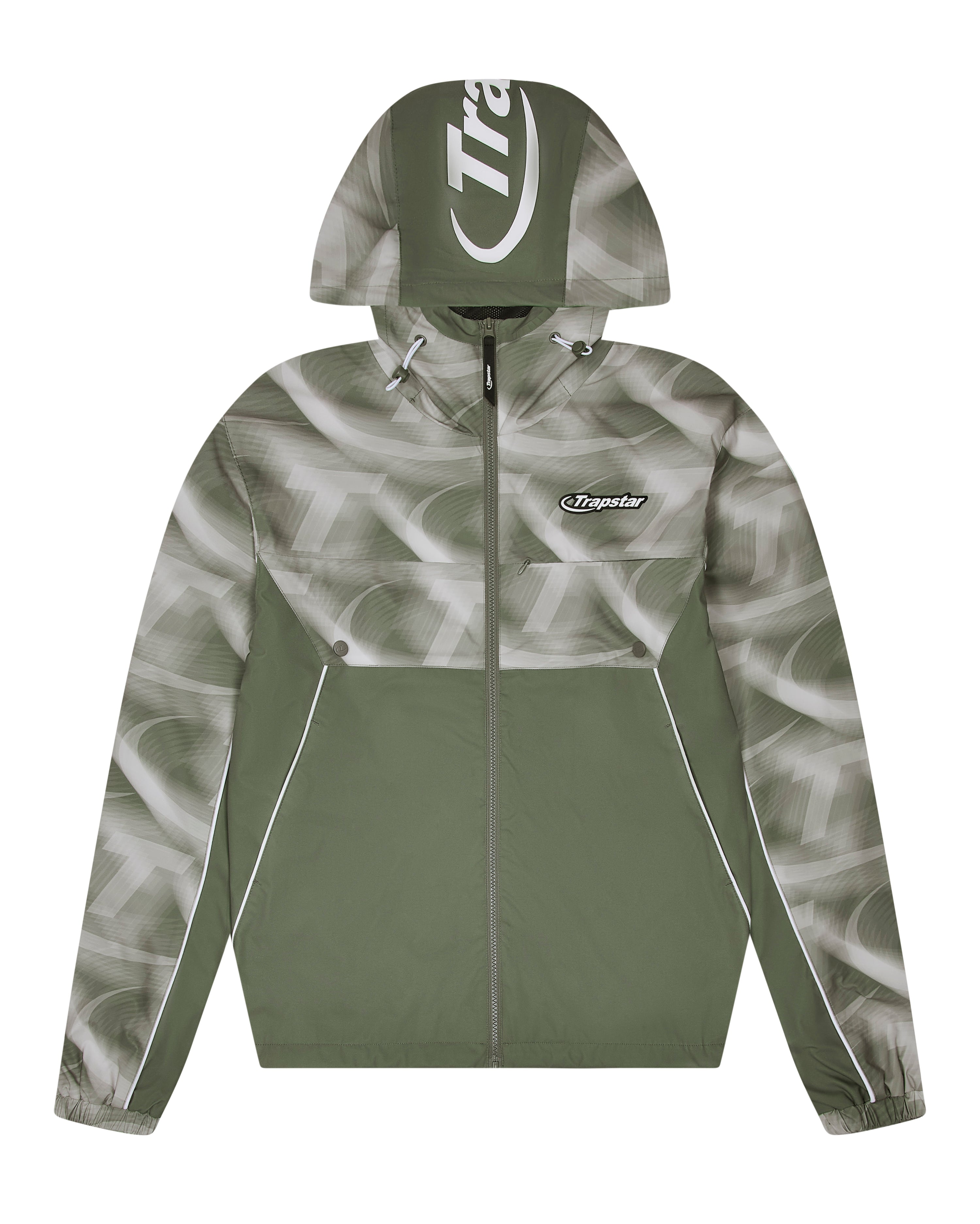 Hyperdrive Print Windbreaker - Khaki