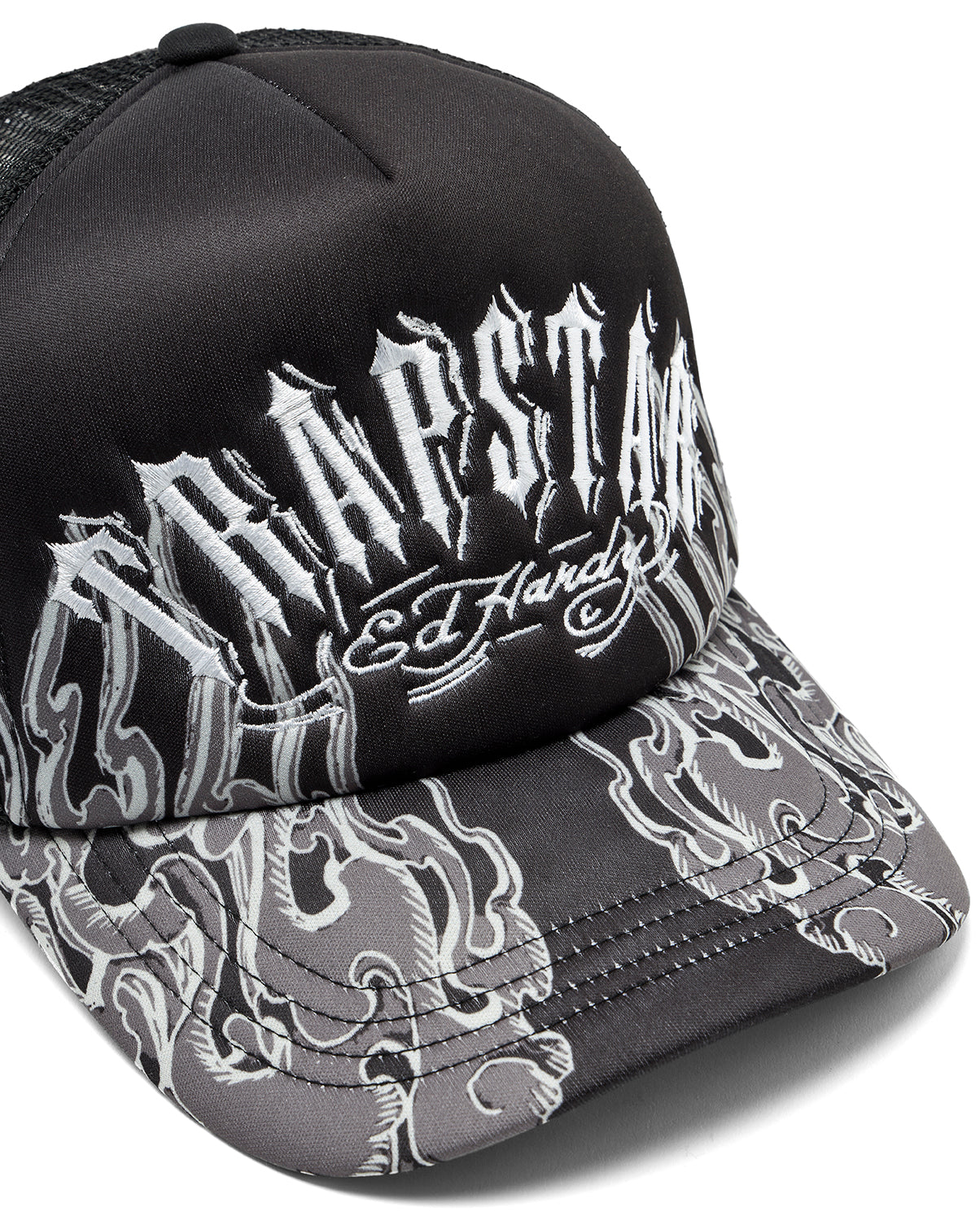 Trapstar x Ed Hardy Flame Trucker - Black