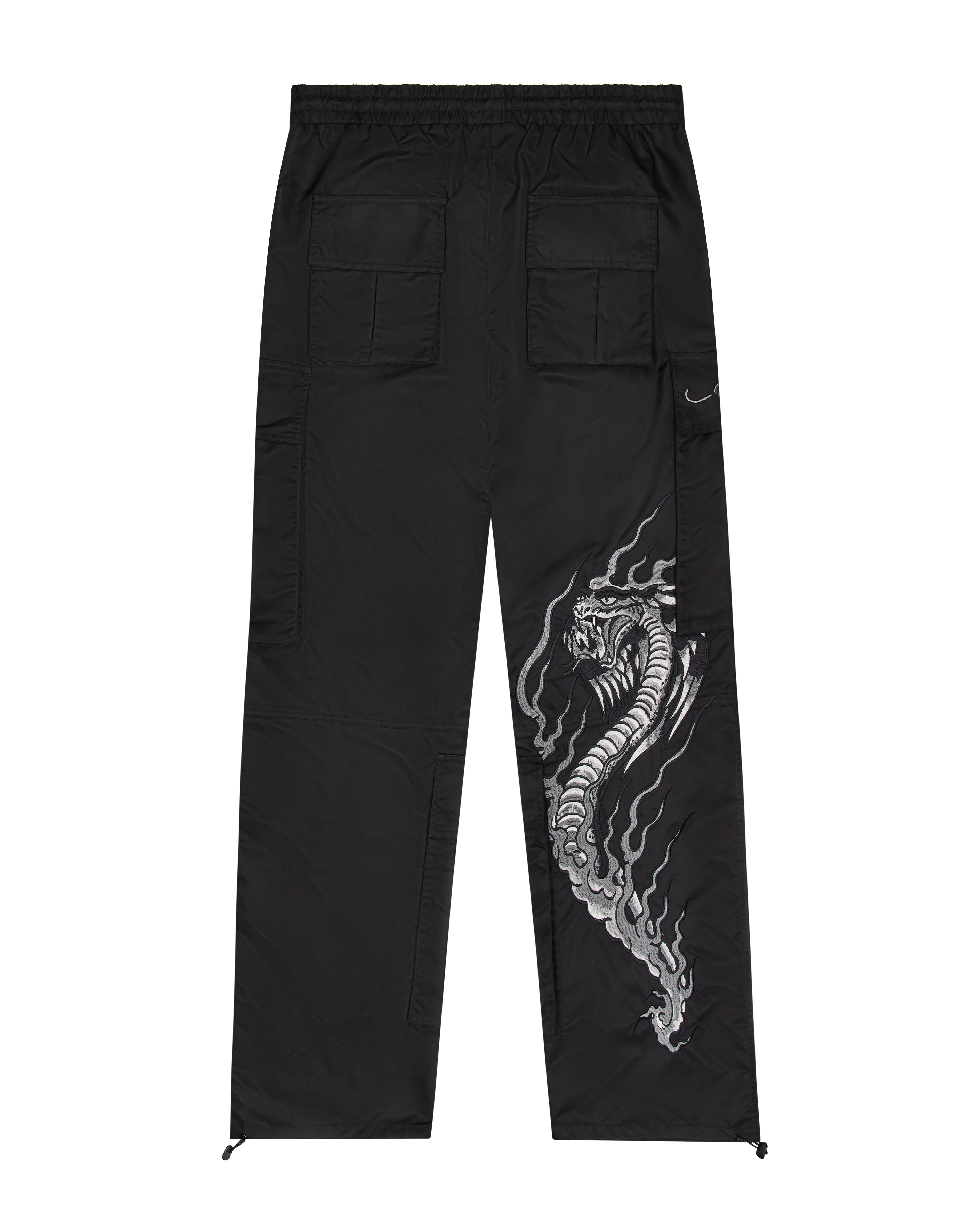 Trapstar x Ed Hardy Hell Cat Cargos - Black