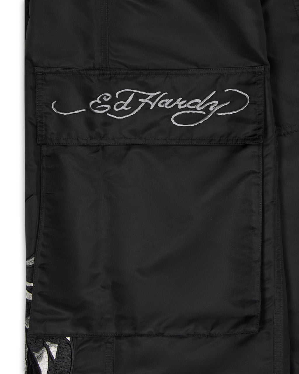 Trapstar x Ed Hardy Hell Cat Cargos - Black