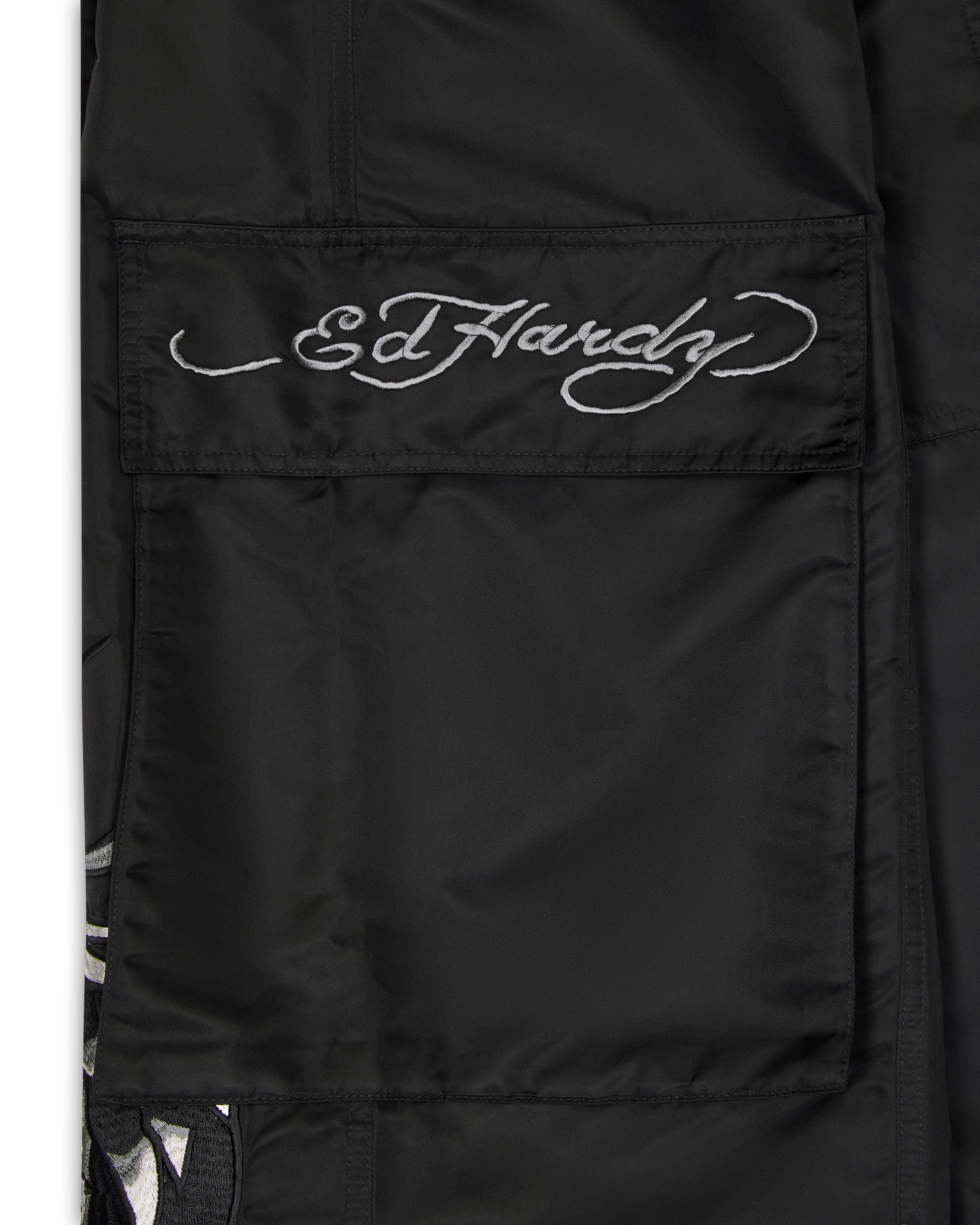 Trapstar x Ed Hardy Hell Cat Cargos - Black