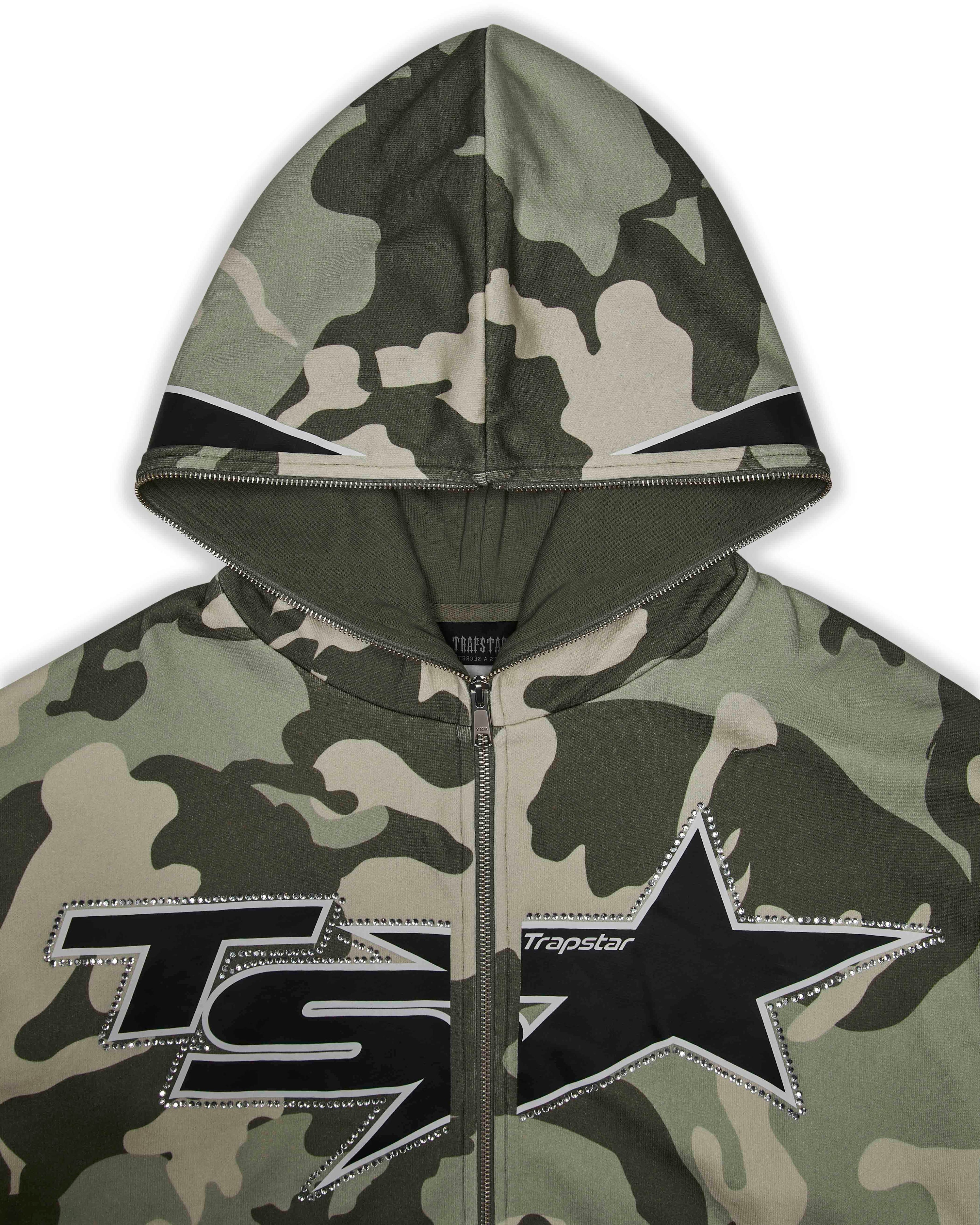 Trapstar TS Star Camo Hoodie - Green