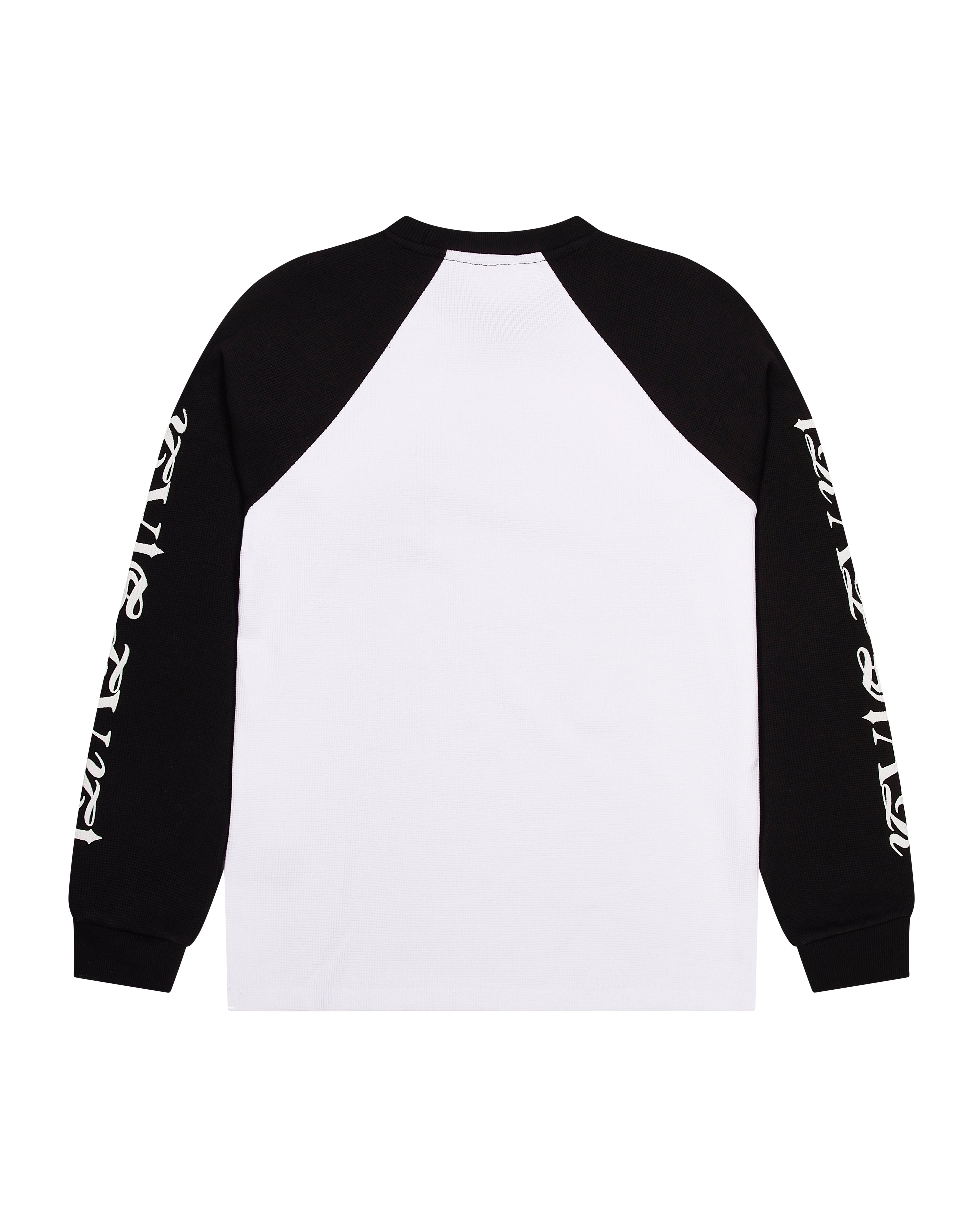 Trapstar Script Waffle LS Top - White/Black