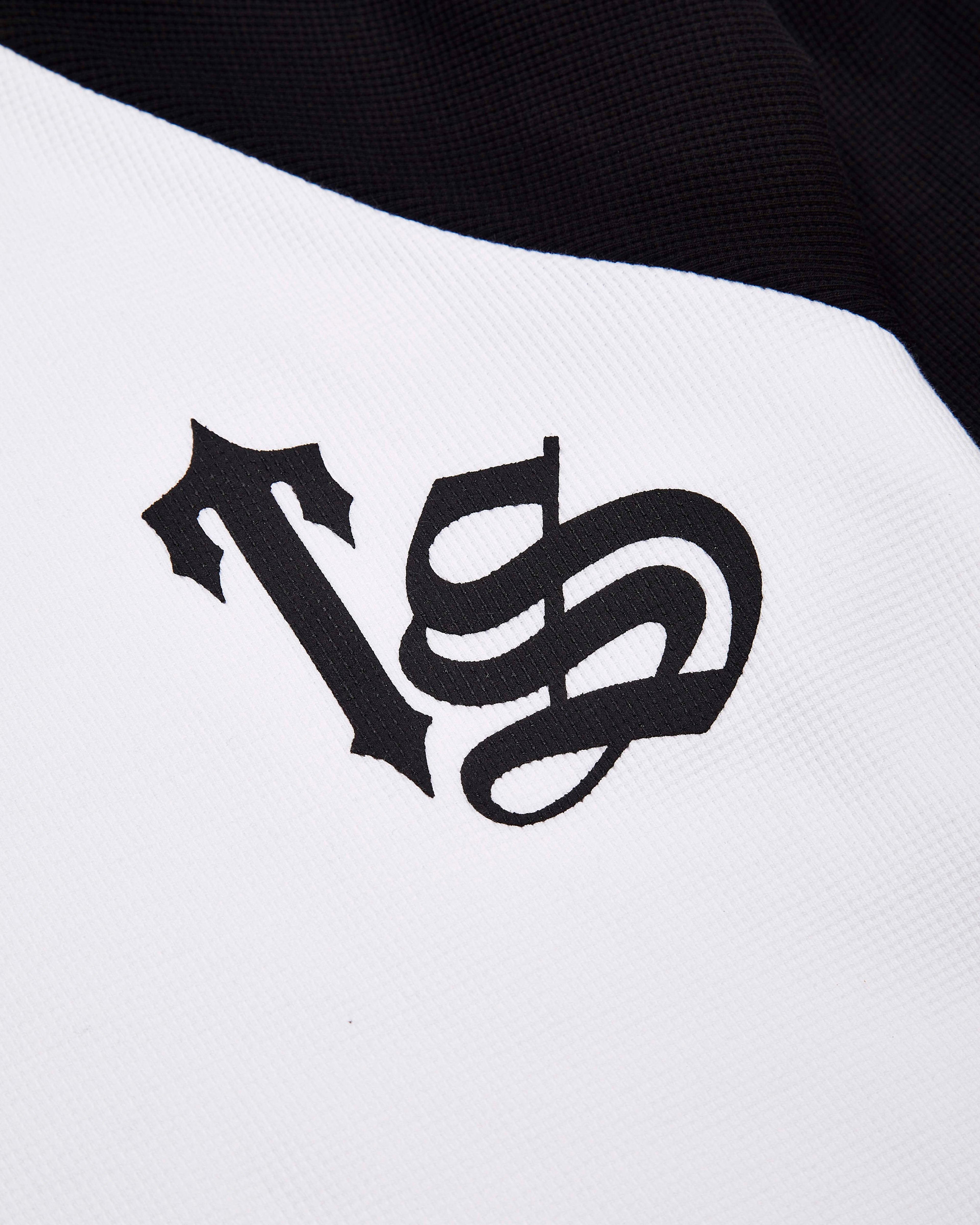 Trapstar Script Waffle LS Top - White/Black