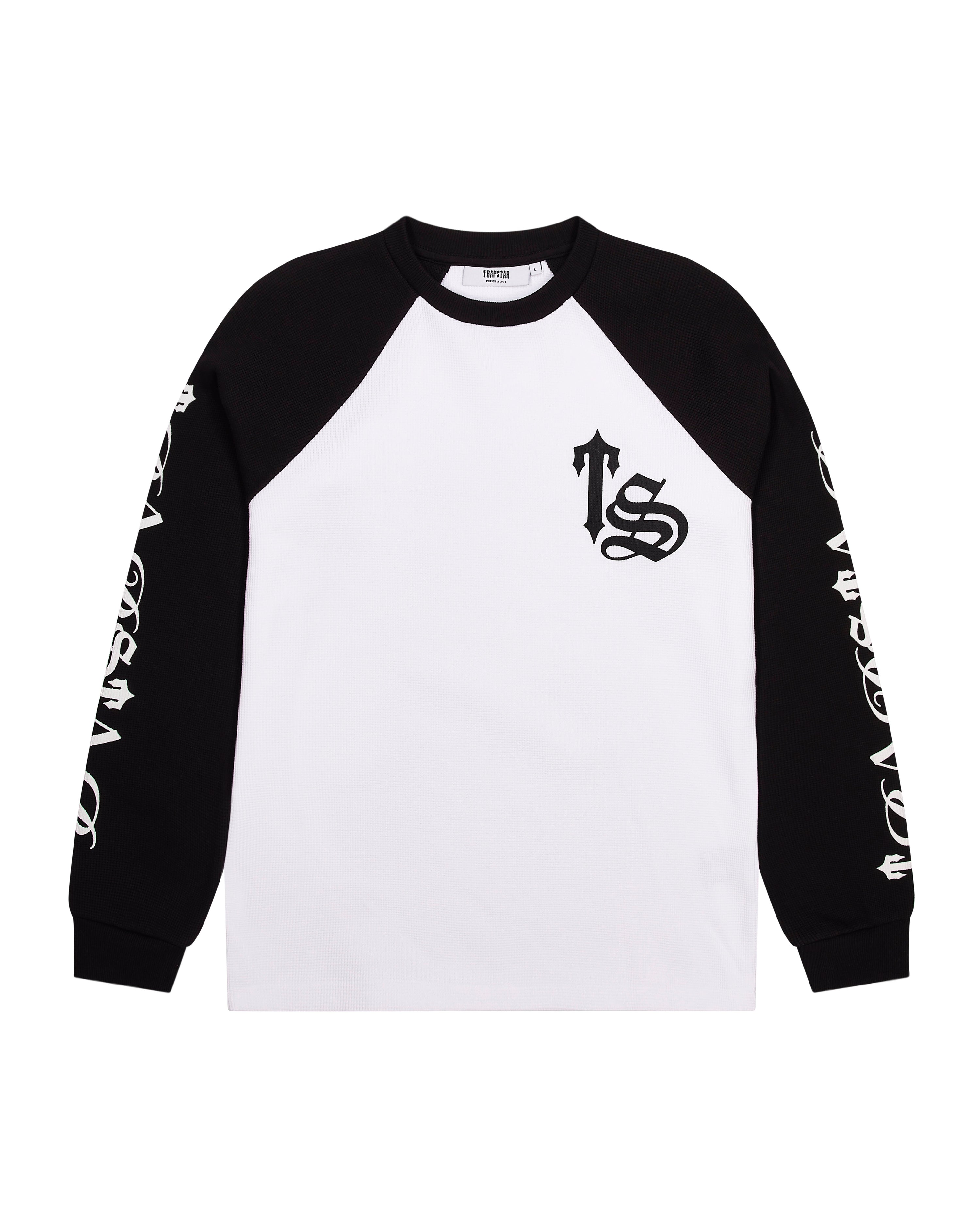 Script Waffle LS Top - White/Black