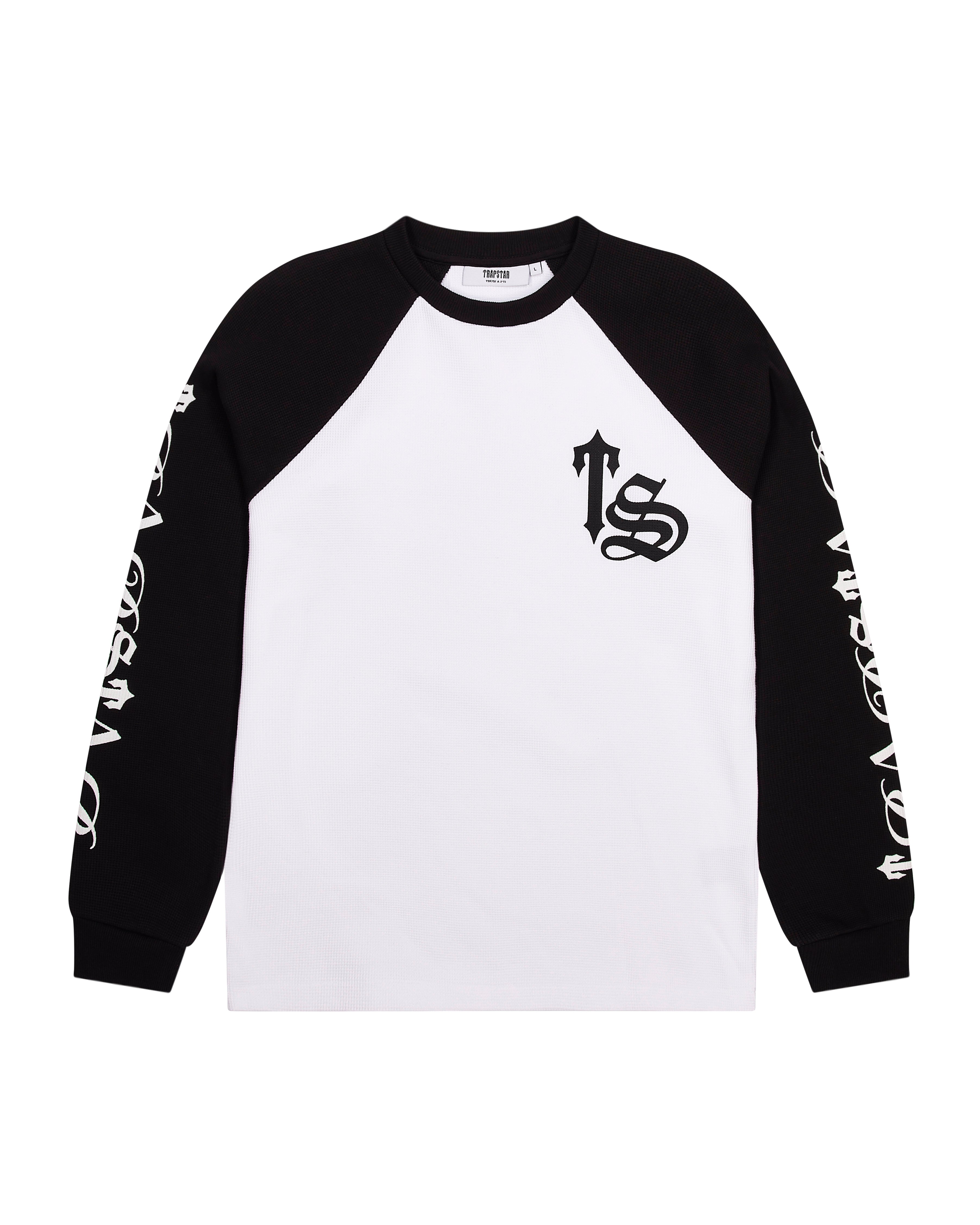 Trapstar Script Waffle LS Top - White/Black