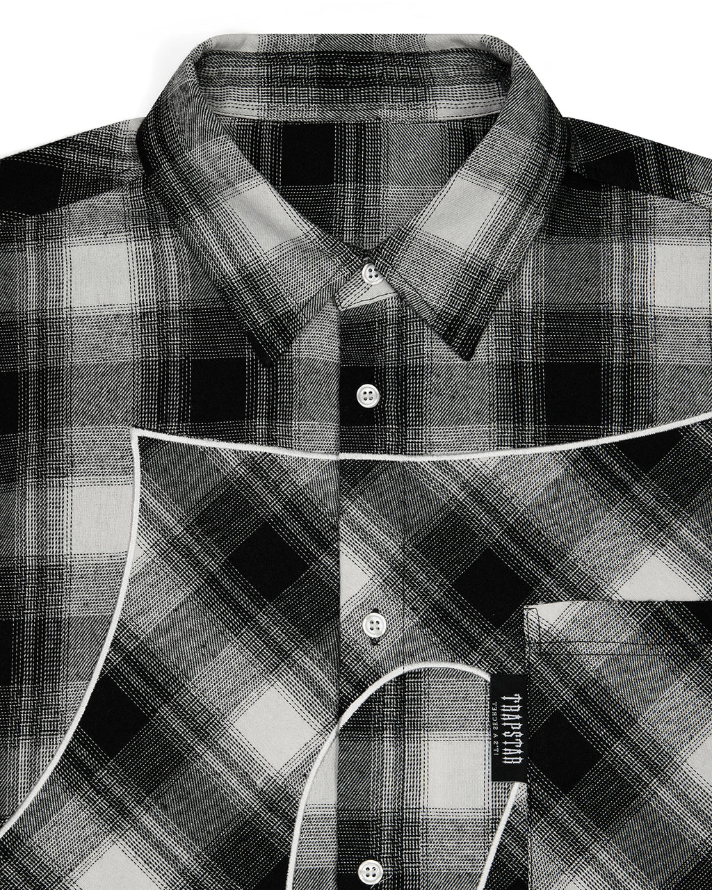 Script Flannel Shirt - Black