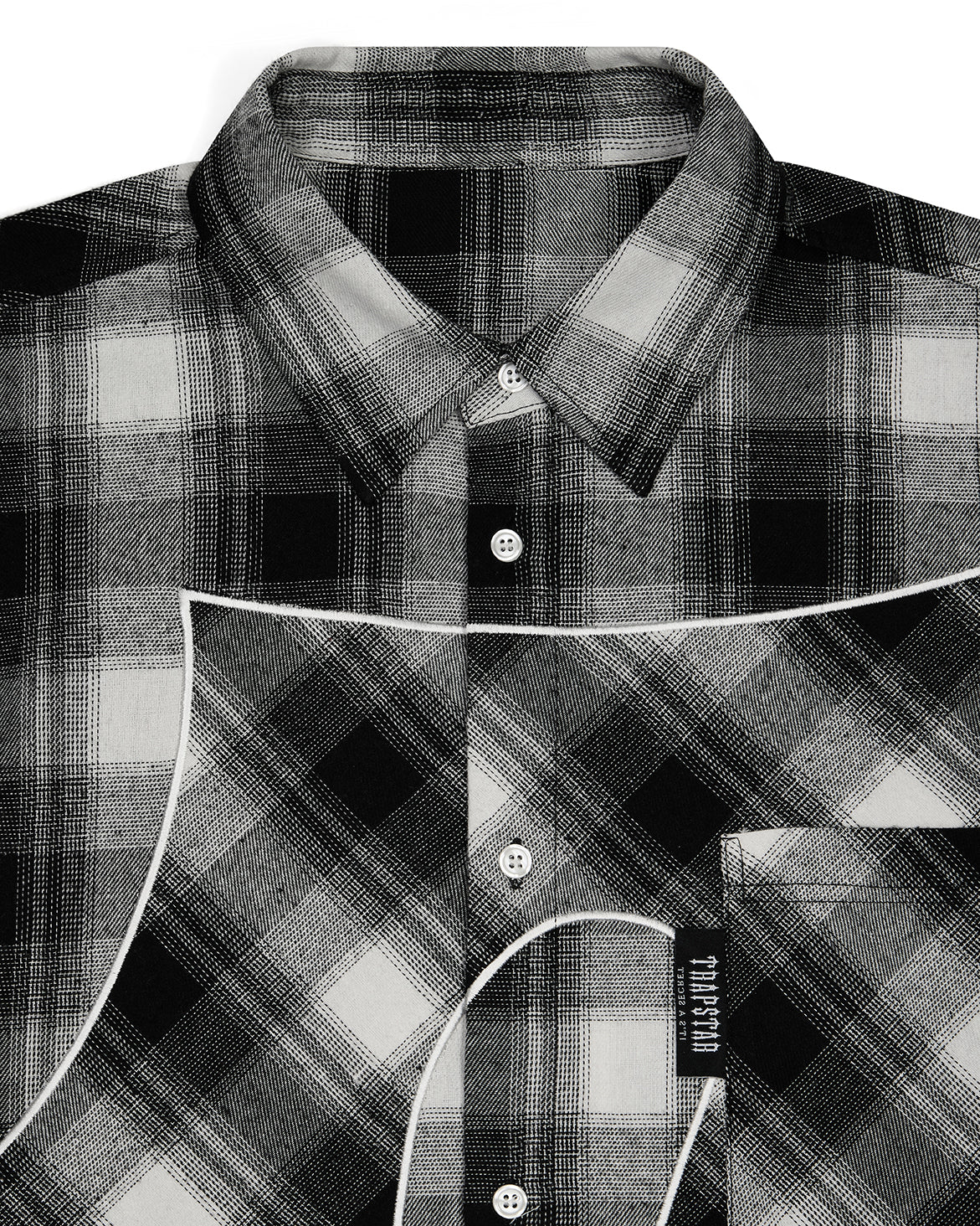 Script Flannel Shirt - Black