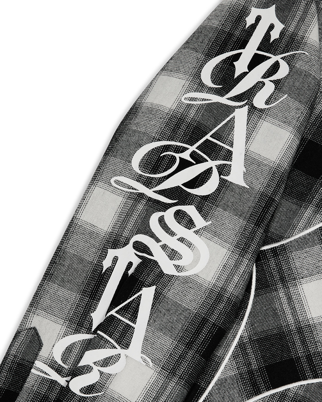 Script Flannel Shirt - Black