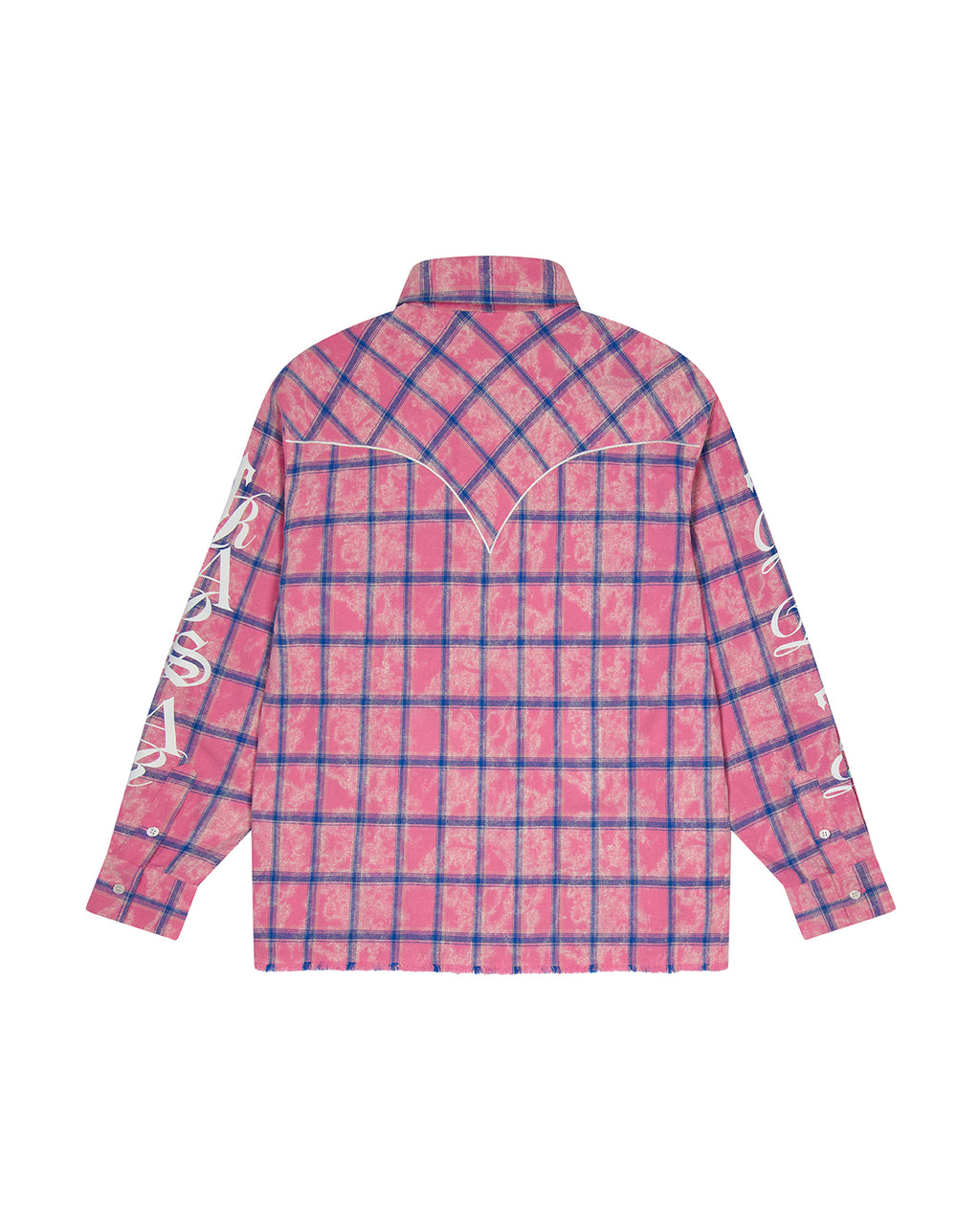 Script Flannel Shirt - Pink