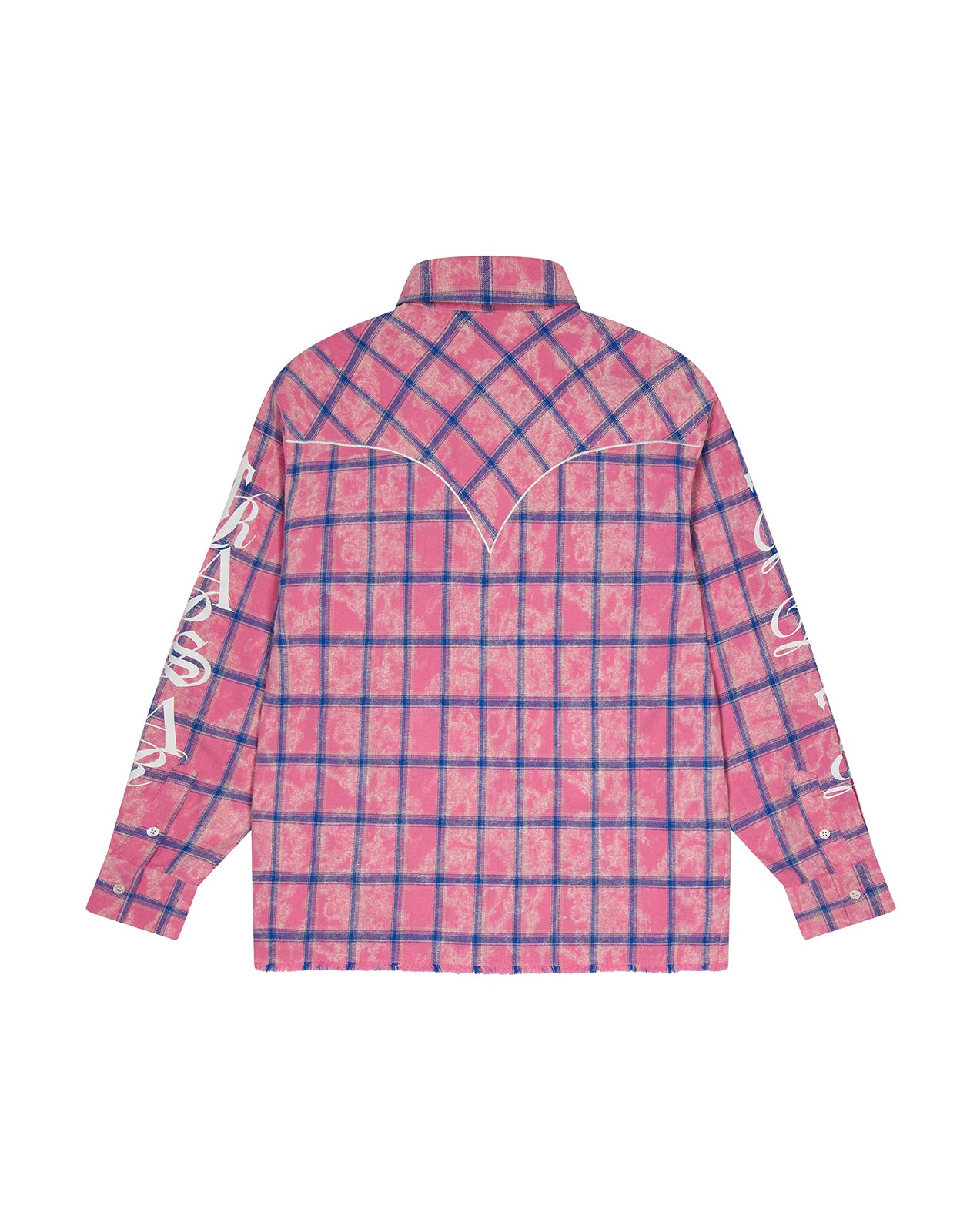 Script Flannel Shirt - Pink