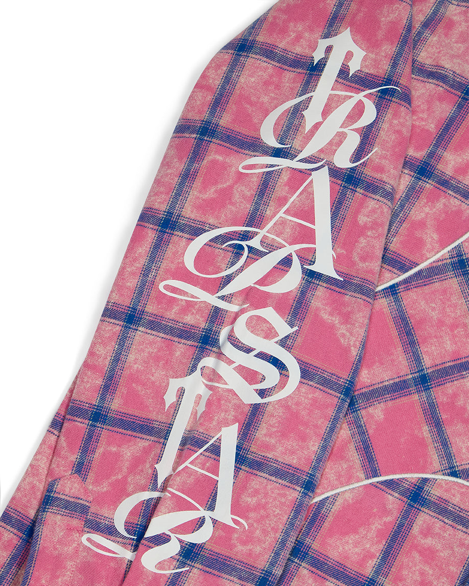 Script Flannel Shirt - Pink