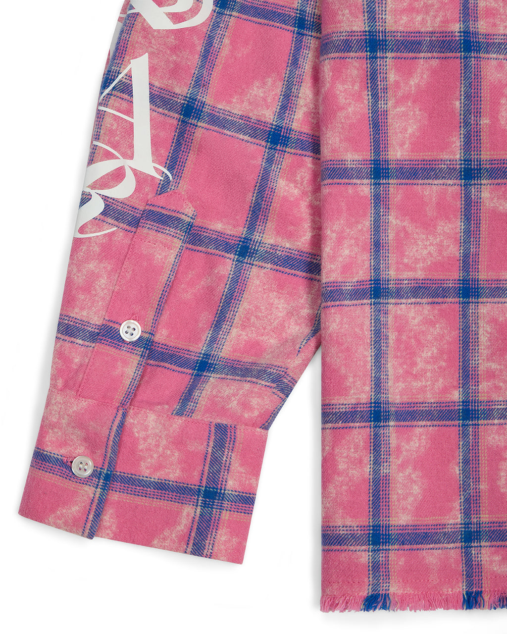 Script Flannel Shirt - Pink