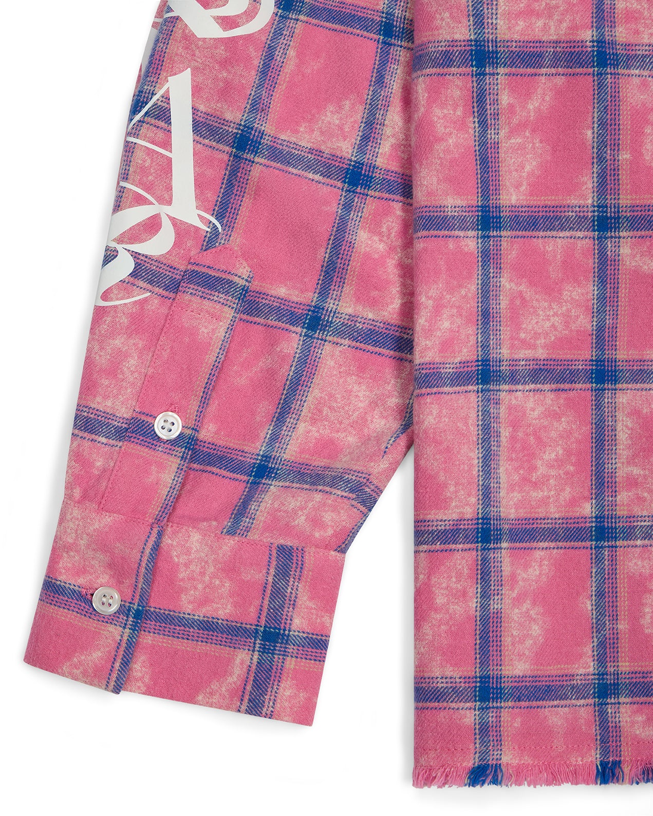 Script Flannel Shirt - Pink