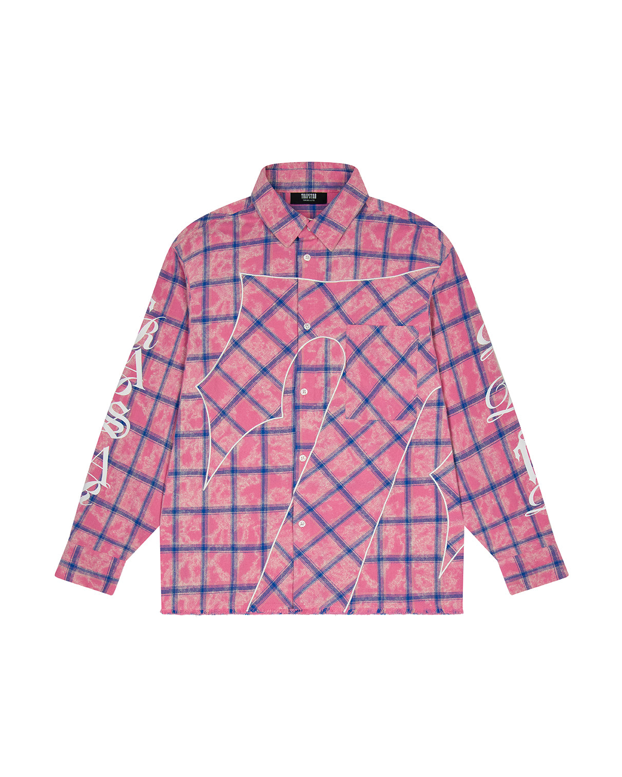 Script Flannel Shirt - Pink