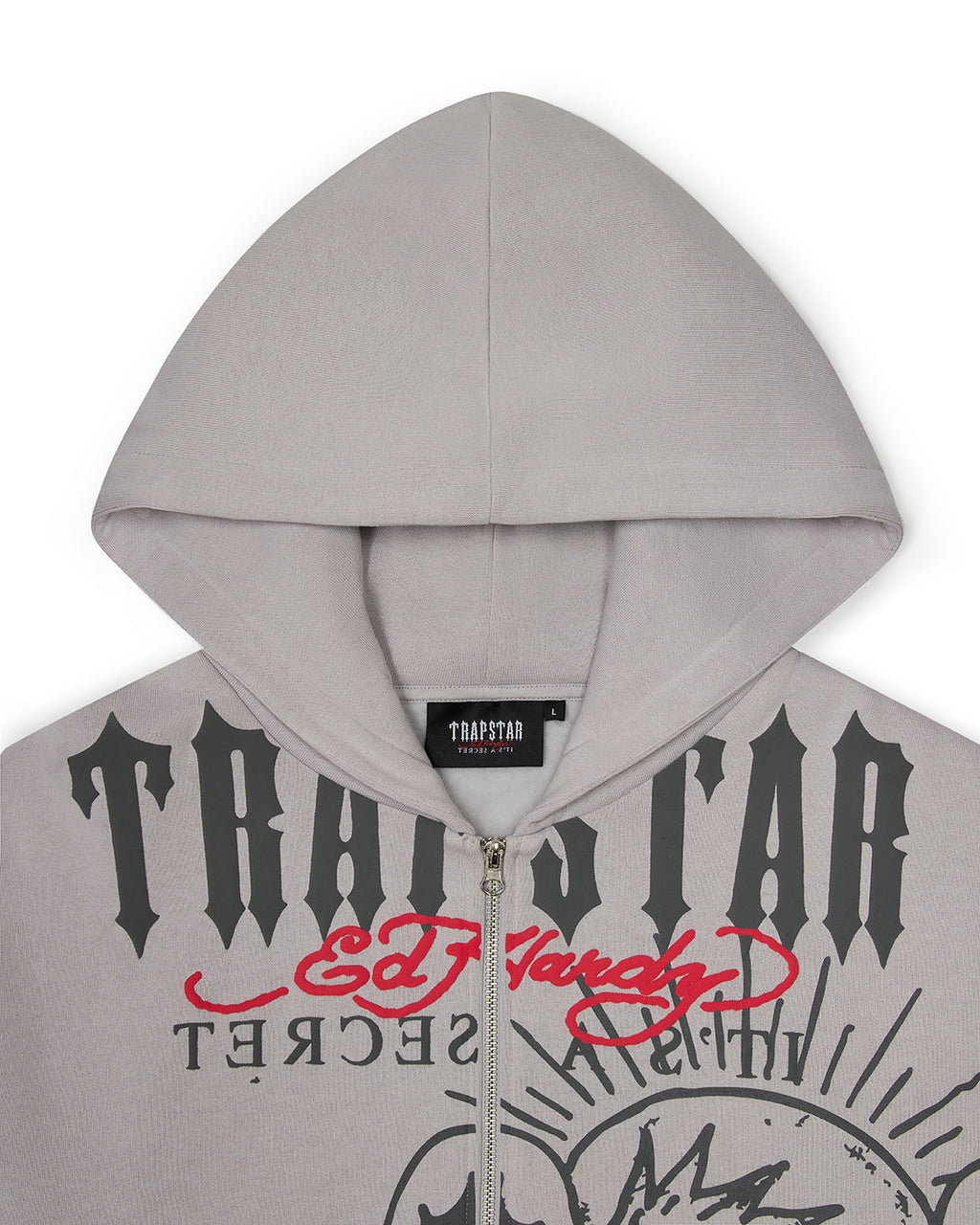Trapstar x Ed Hardy DBD Hoodie - Grey