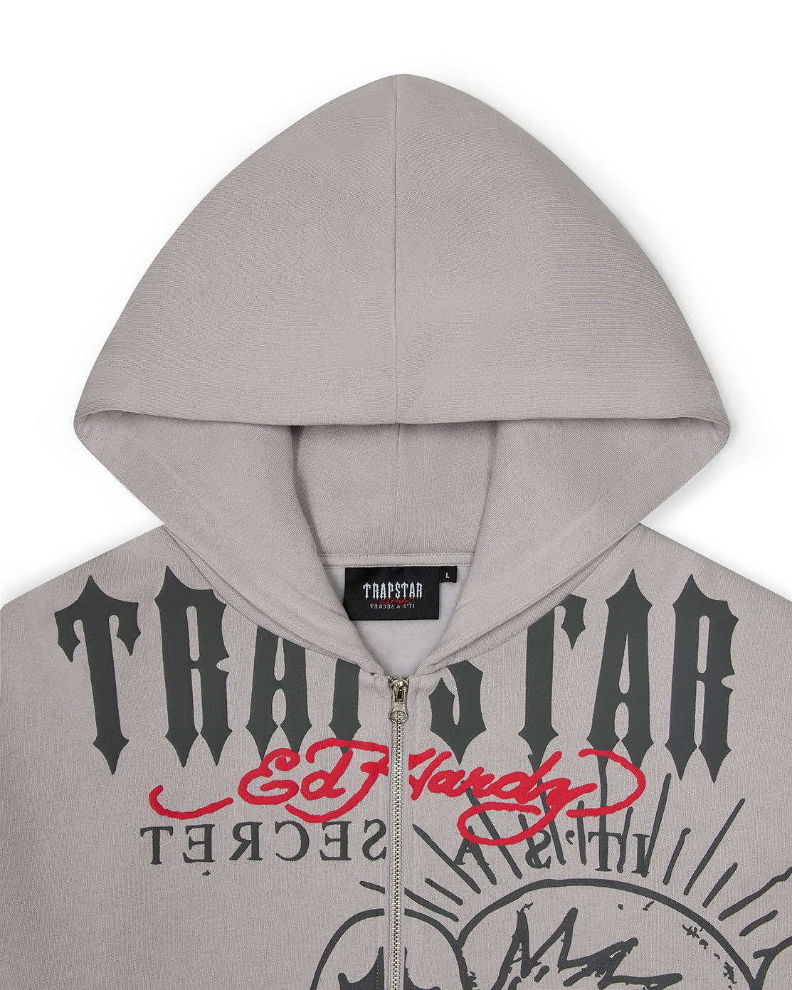 Trapstar x Ed Hardy DBD Hoodie - Grey