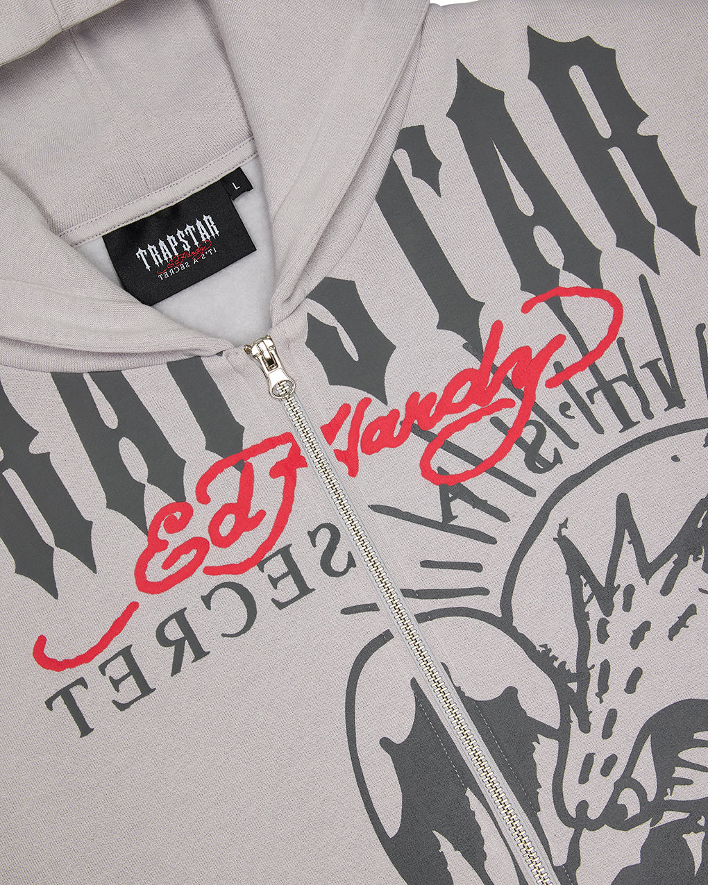Trapstar x Ed Hardy DBD Hoodie - Grey