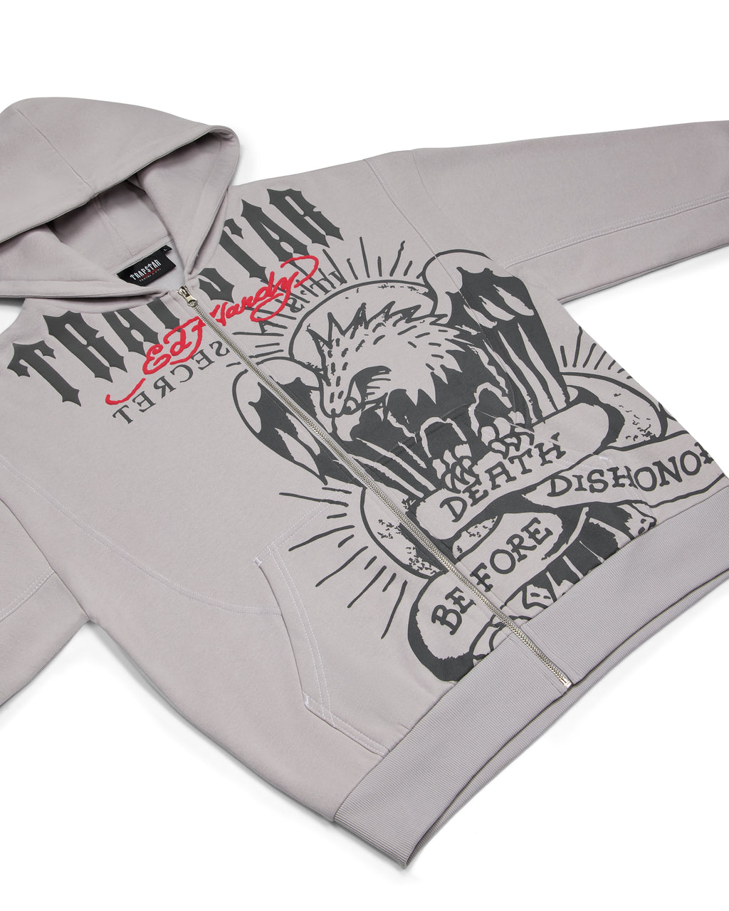 Trapstar x Ed Hardy DBD Hoodie - Grey