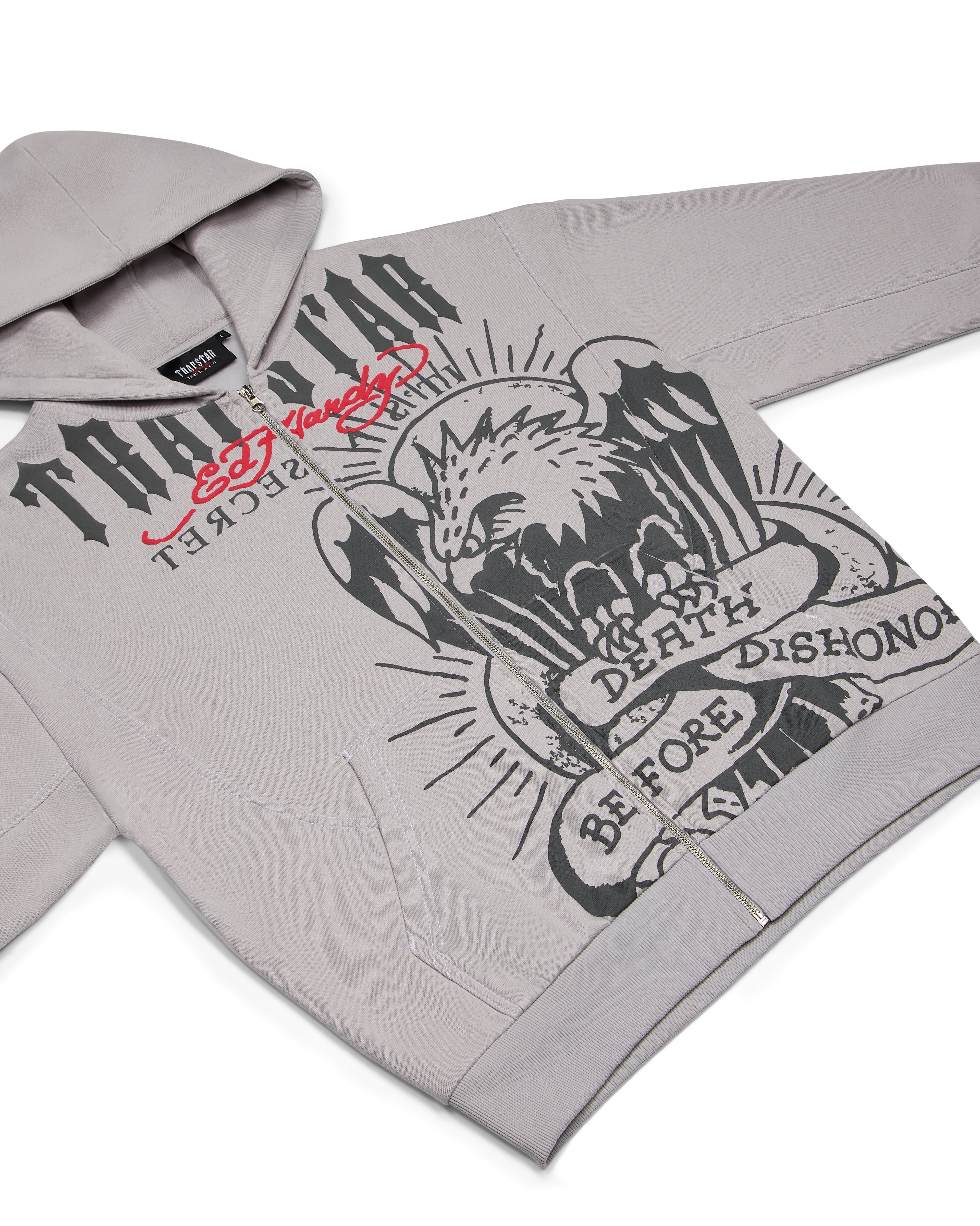 Trapstar x Ed Hardy DBD Hoodie - Grey