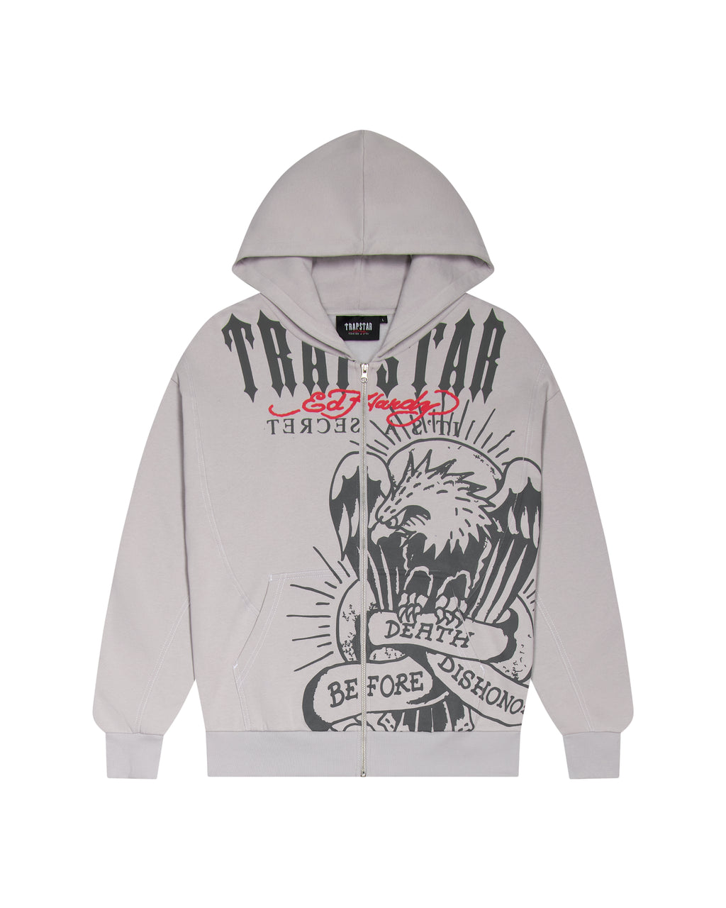 Trapstar x Ed Hardy DBD Hoodie - Grey
