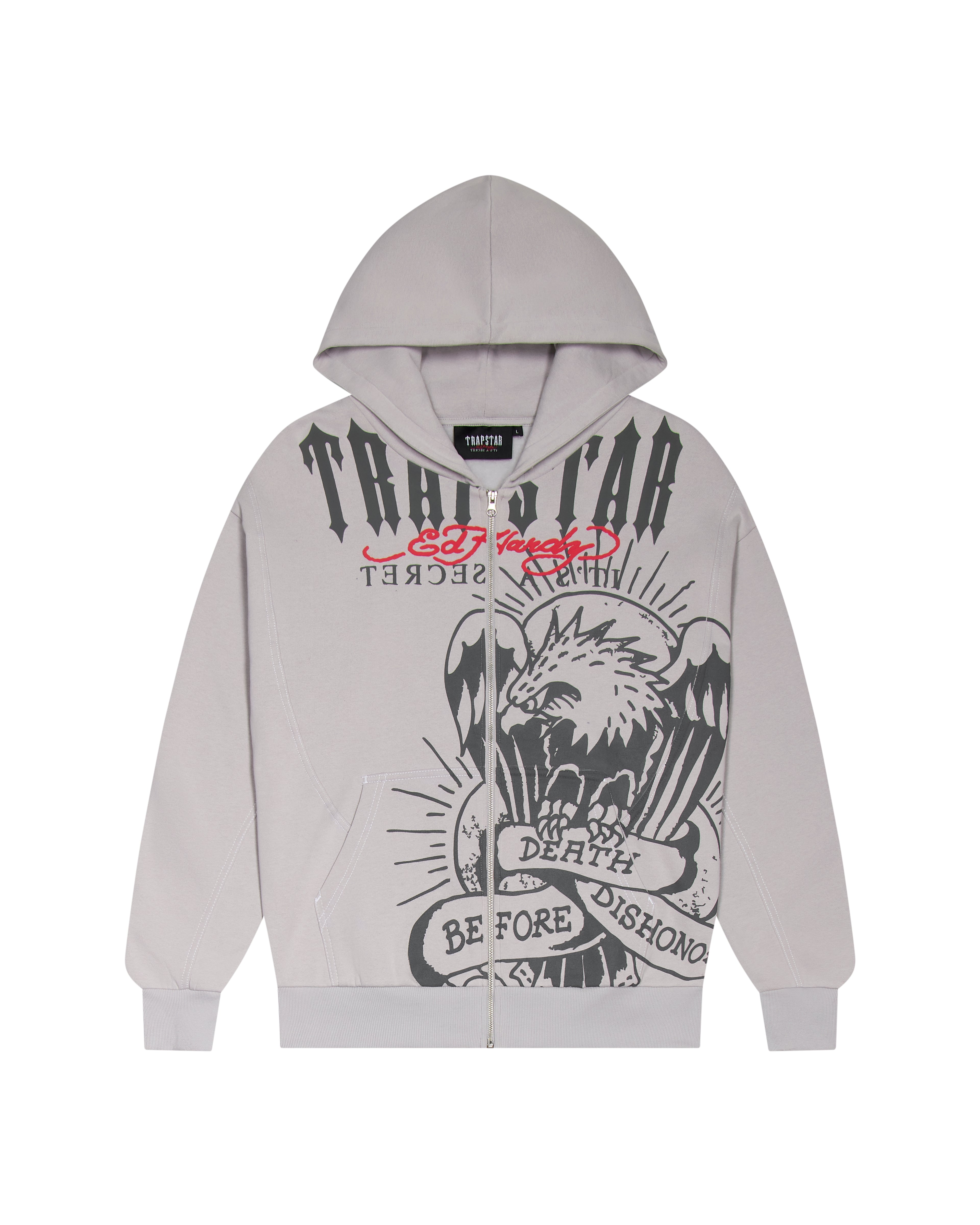 Trapstar x Ed Hardy DBD Hoodie - Grey