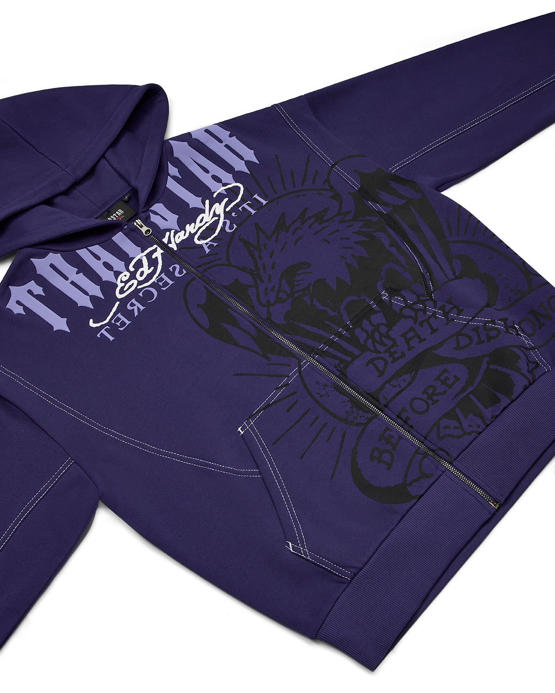 Trapstar x Ed Hardy DBD Hoodie - Navy