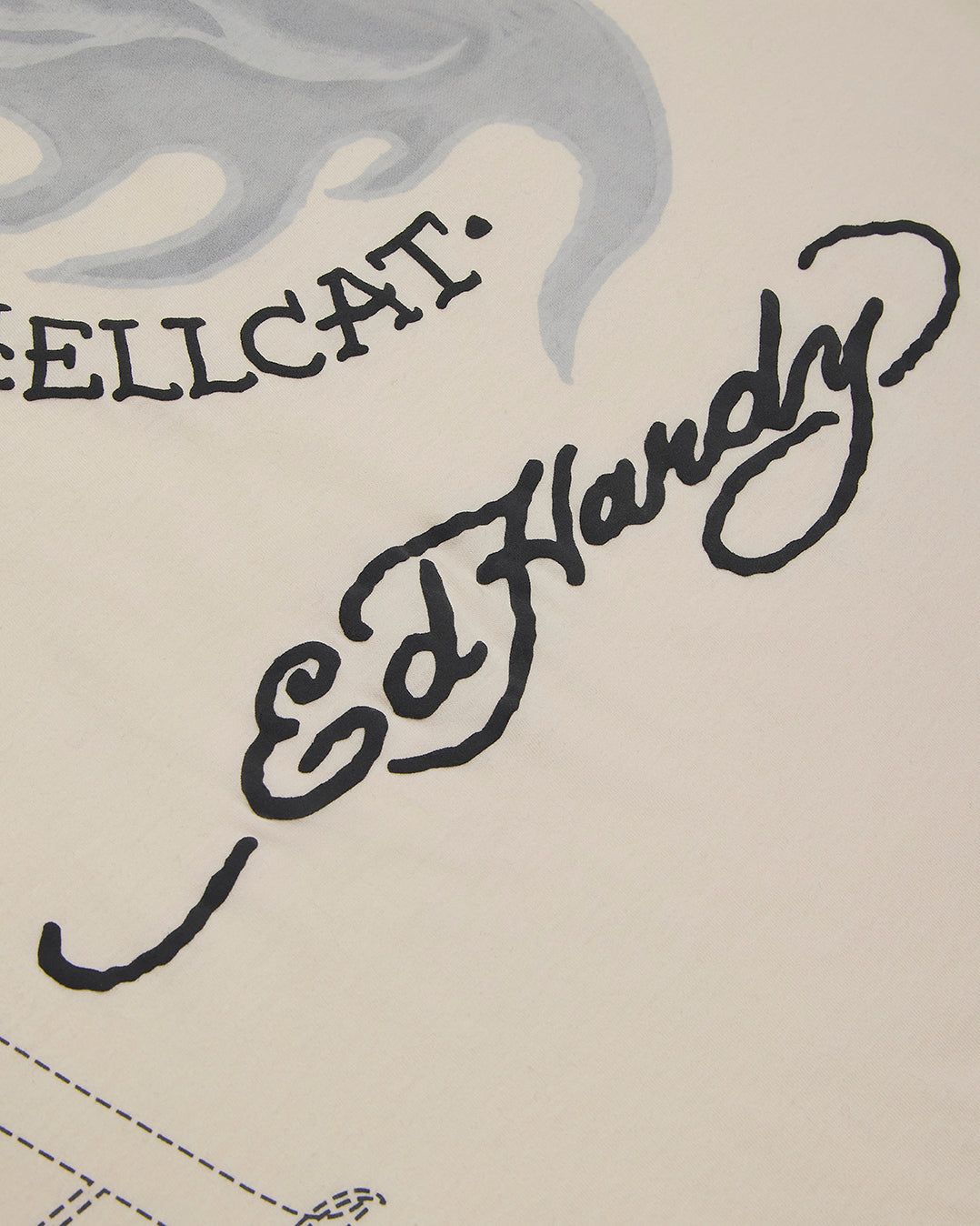 Trapstar x Ed Hardy Hell Cat Tee - Natural