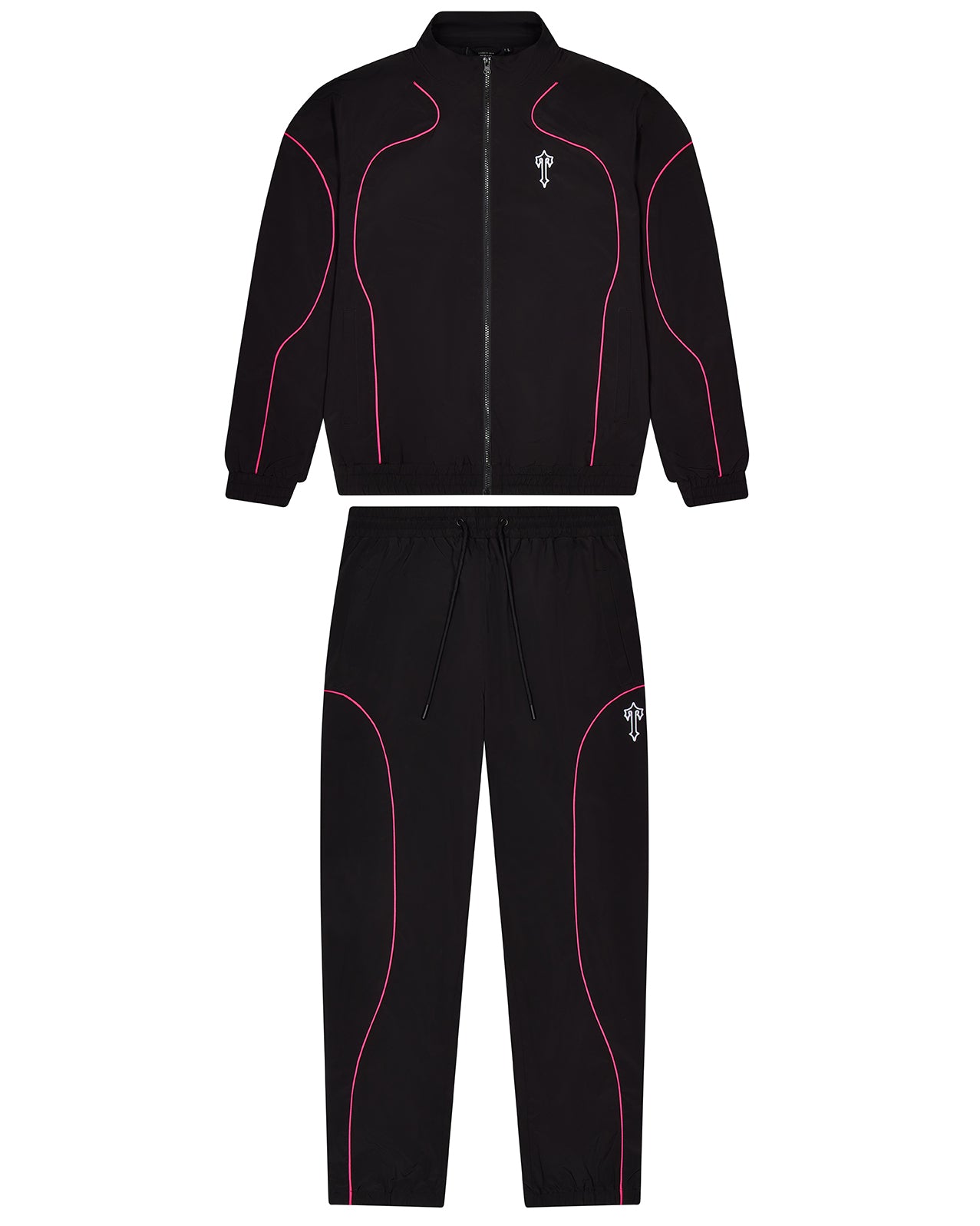 Foundation Shell Tracksuit - Black/Pink