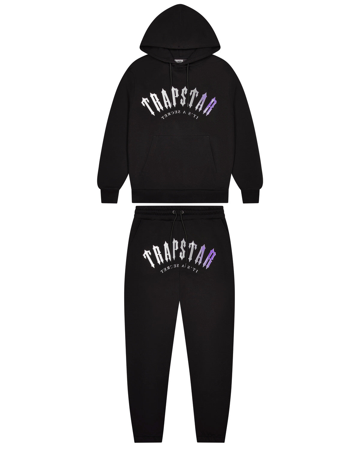 Decoded Hooded Gel Tracksuit - Black/Purple