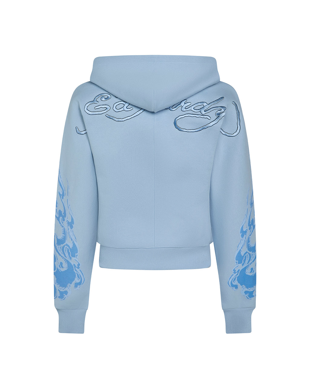 Trapstar x Ed Hardy Women's Love On Fire Hoodie - Baby Blue