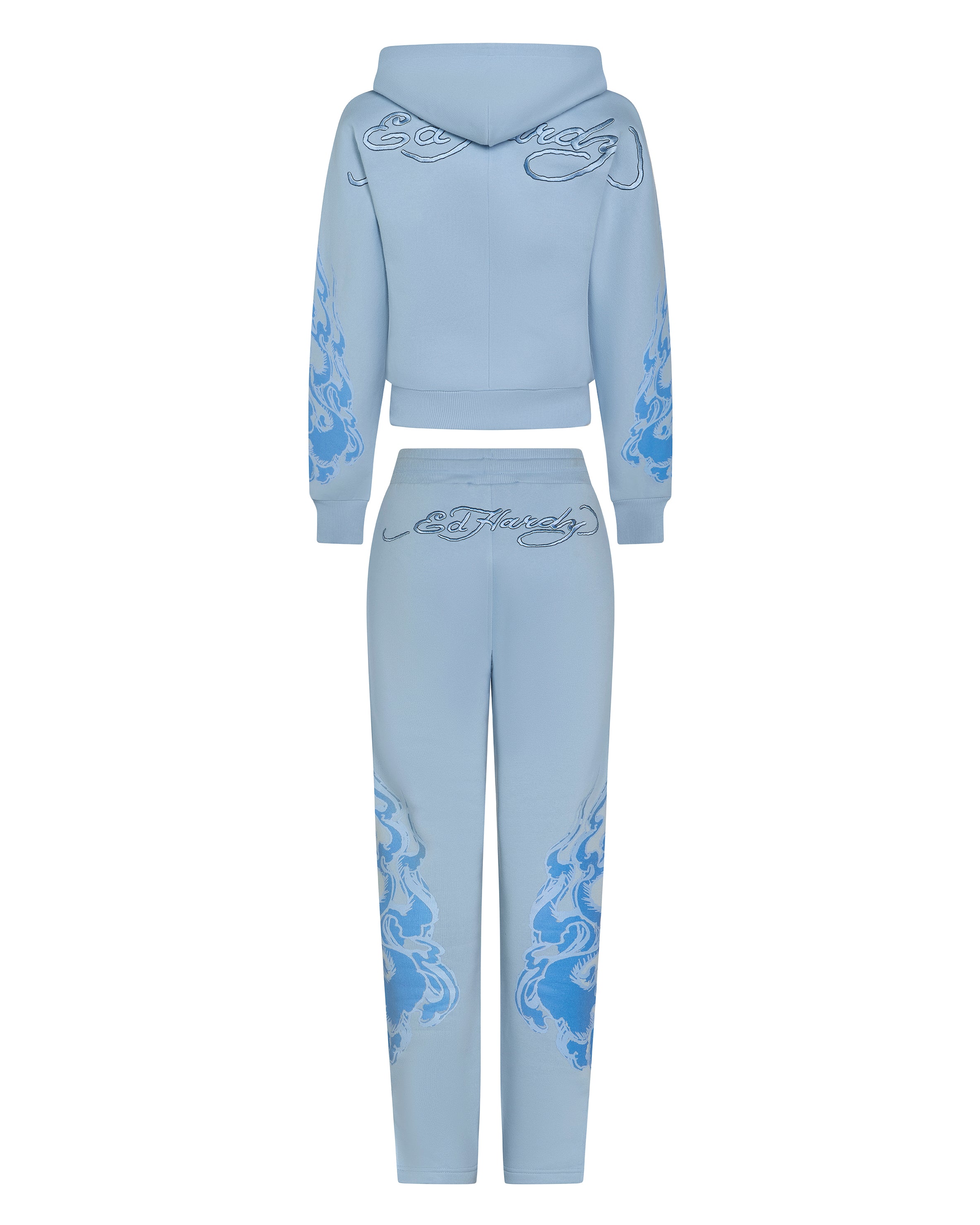 Trapstar x Ed Hardy Women's Love On Fire Jogger - Baby Blue
