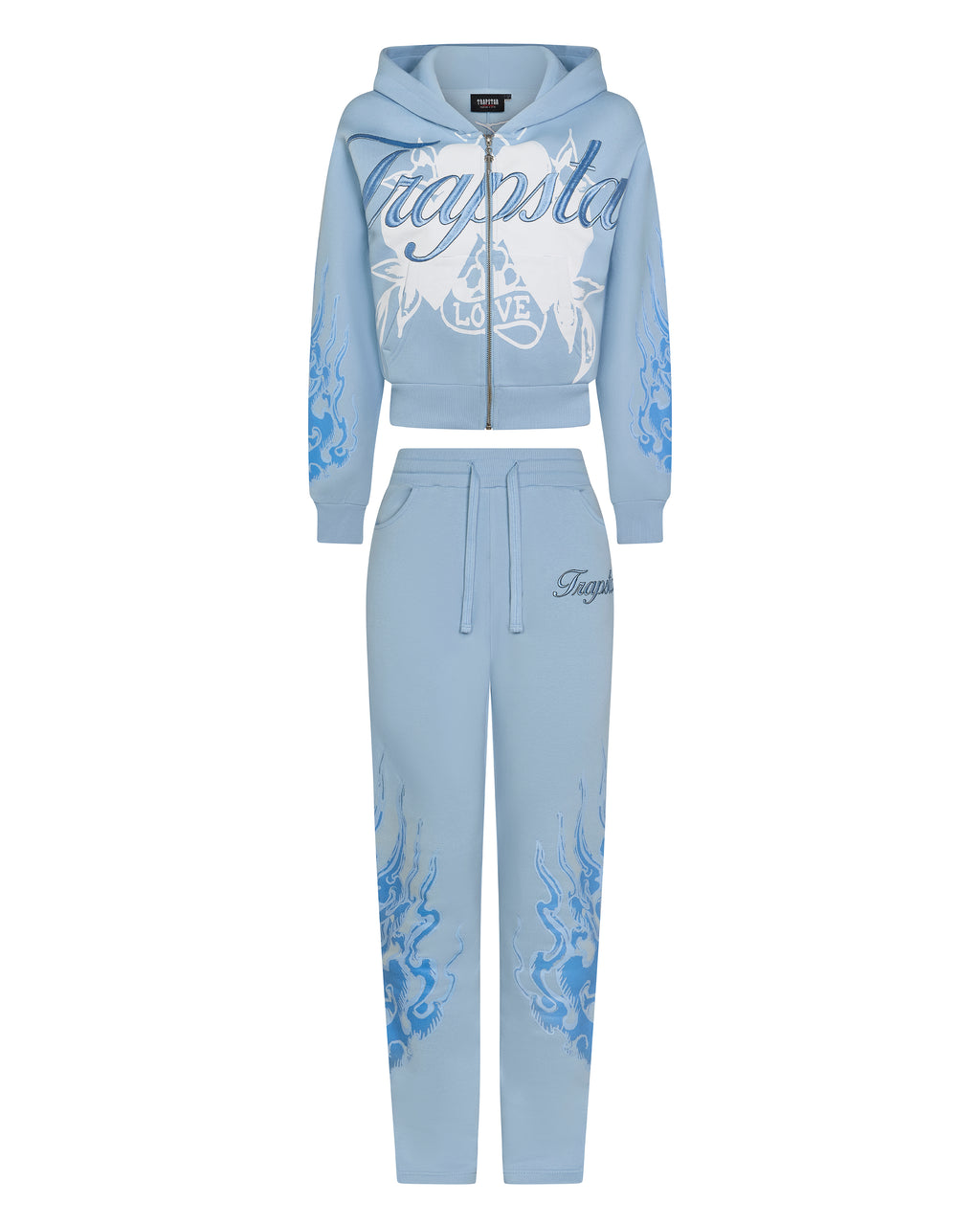 Trapstar x Ed Hardy Women's Love On Fire Jogger - Baby Blue