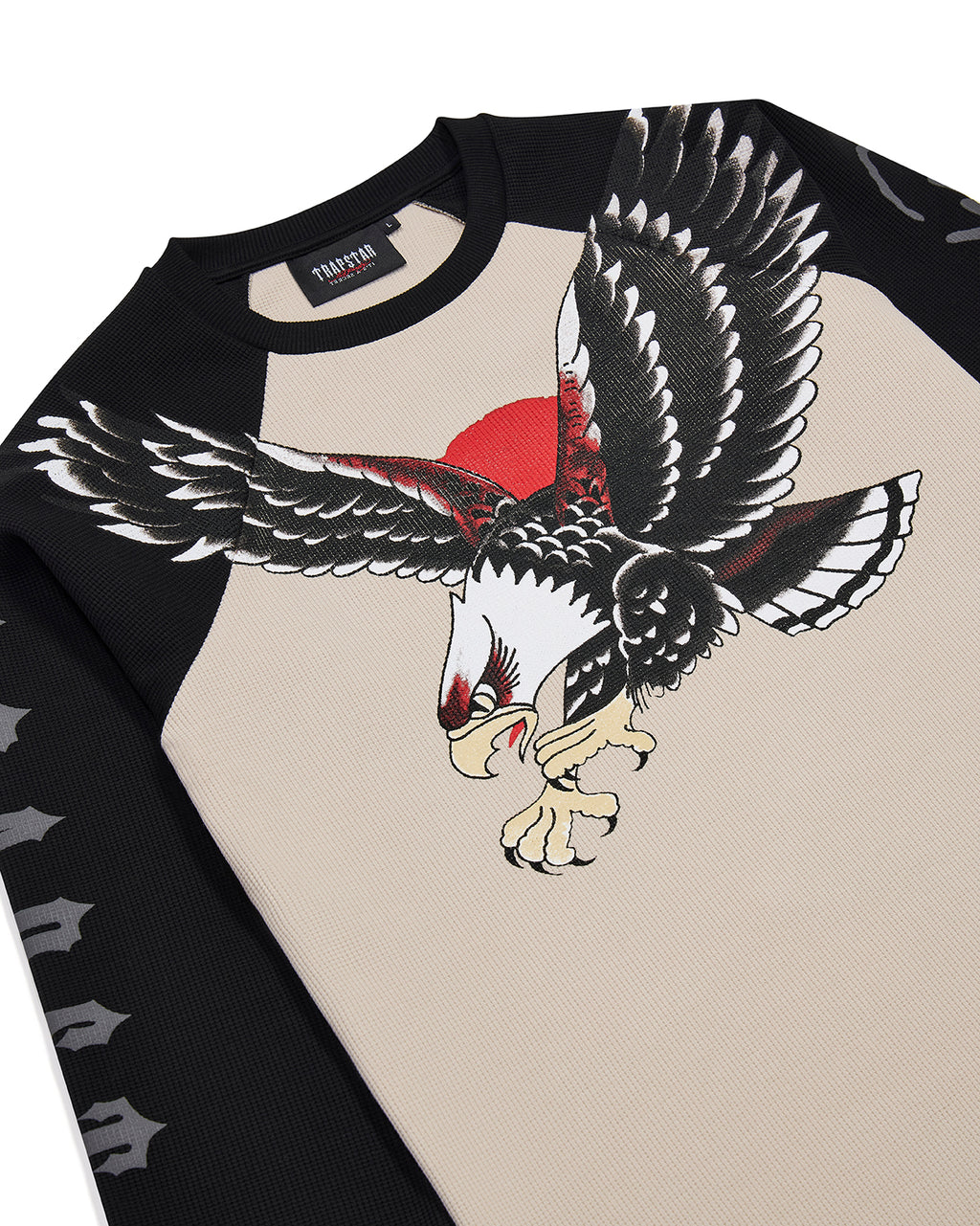 Trapstar x Ed Hardy Waffle LS Top - Natural/Black