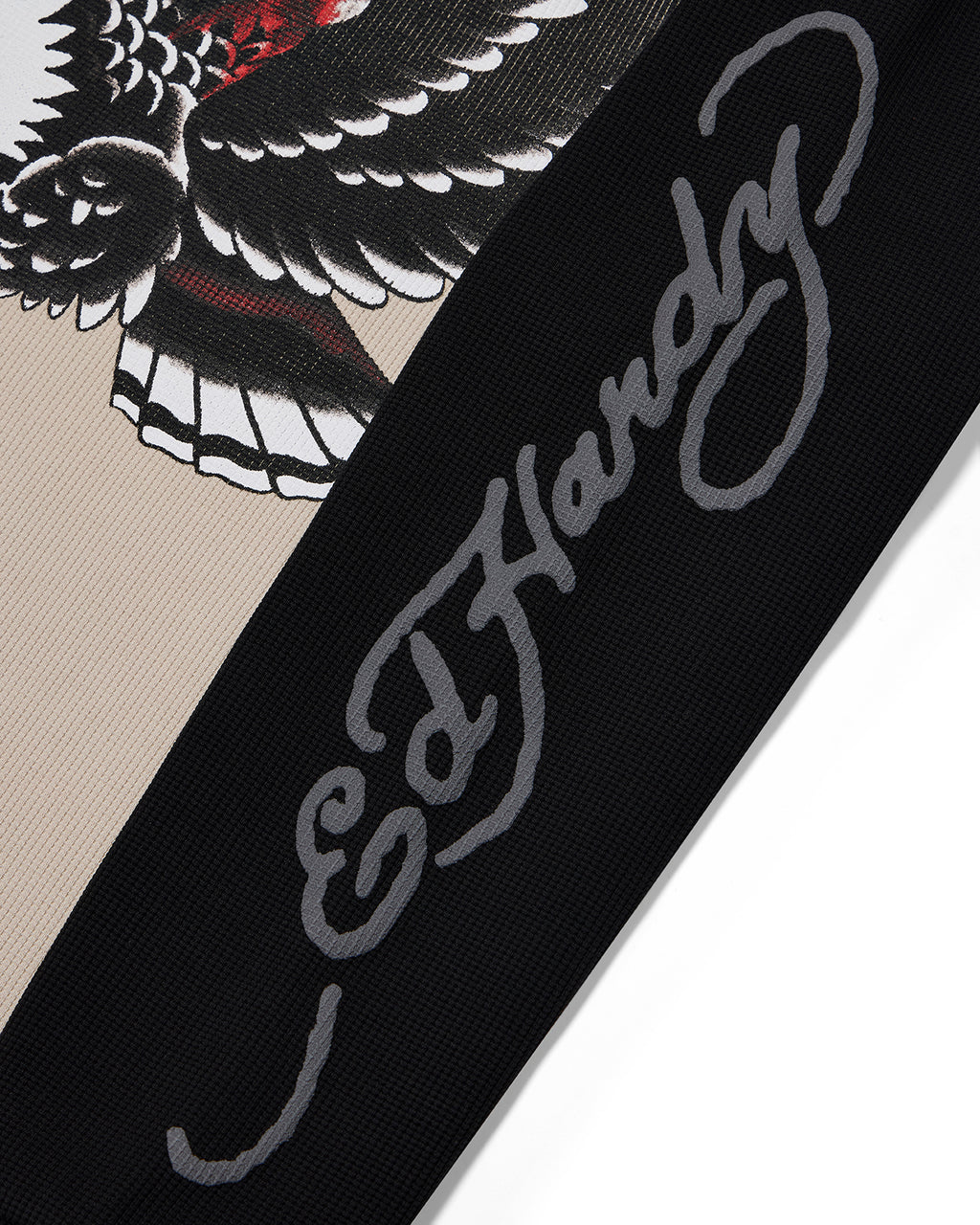 Trapstar x Ed Hardy Waffle LS Top - Natural/Black