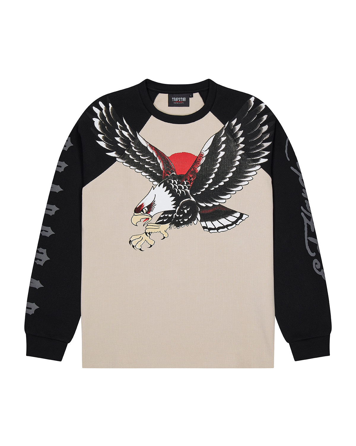 Trapstar x Ed Hardy Waffle LS Top - Natural/Black