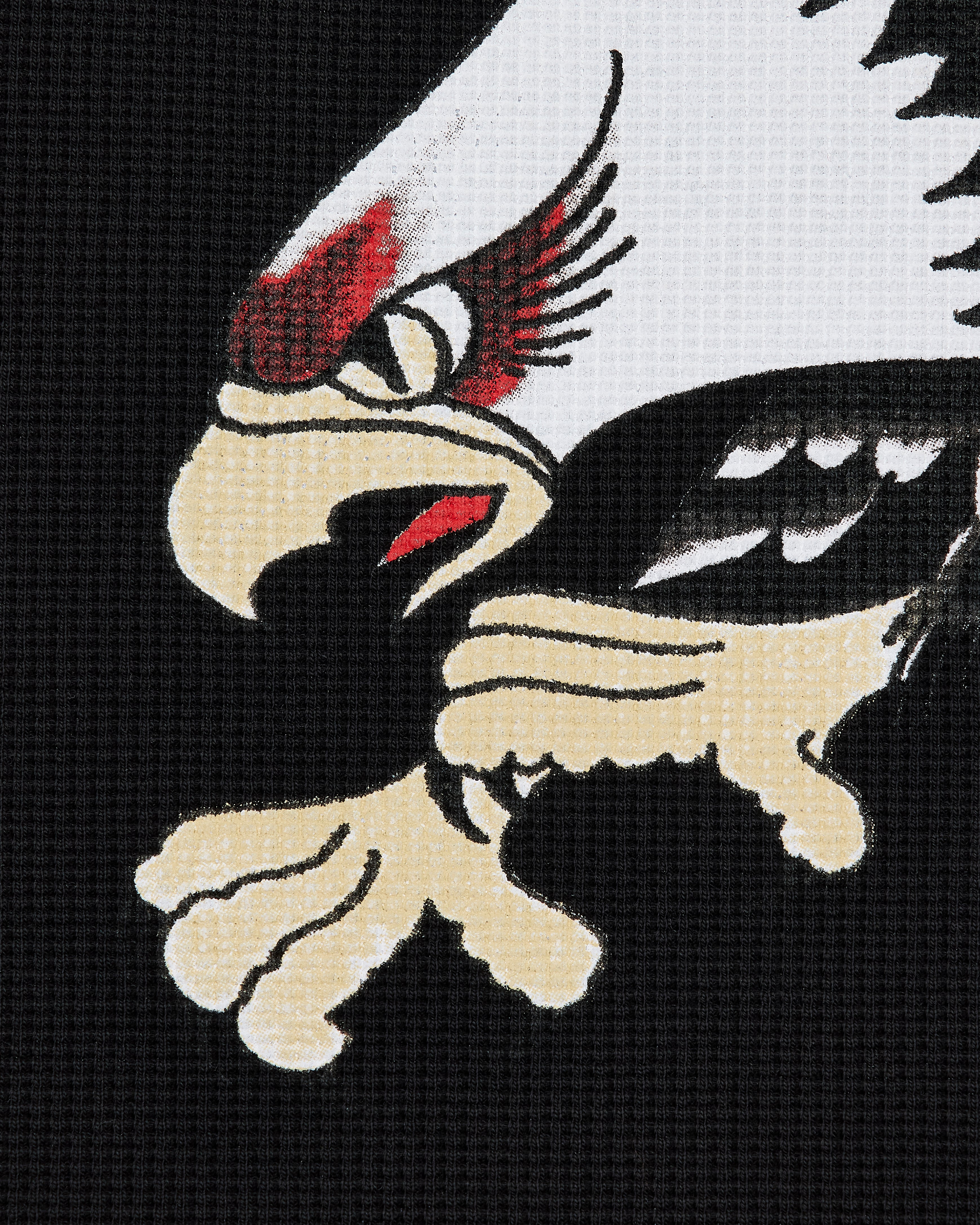 Trapstar x Ed Hardy Waffle LS Top - Black