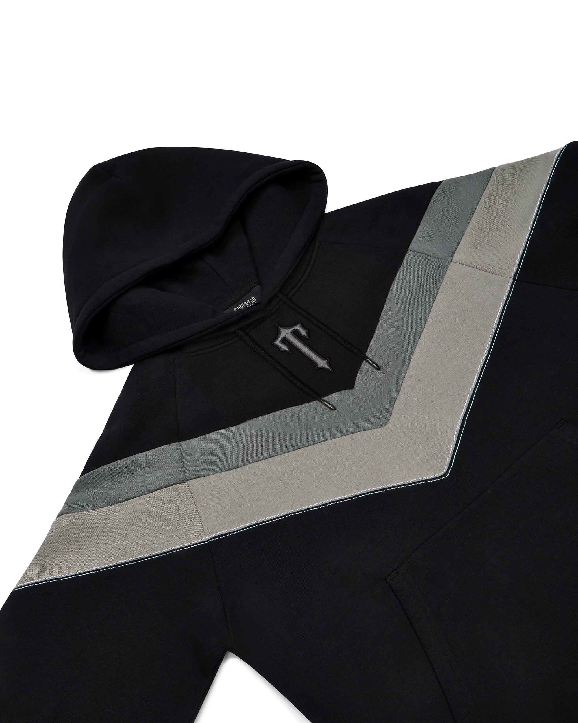 V Stripe Tracksuit - Black