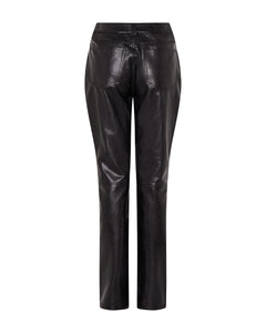 Women's Irongate T Stud Vegan Leather Pants - Black