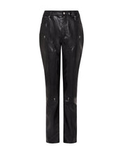 Load image into Gallery viewer, Women&#39;s Irongate T Stud Vegan Leather Pants - Black