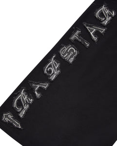 Women's Script Denim Applique Tank Dress - Black