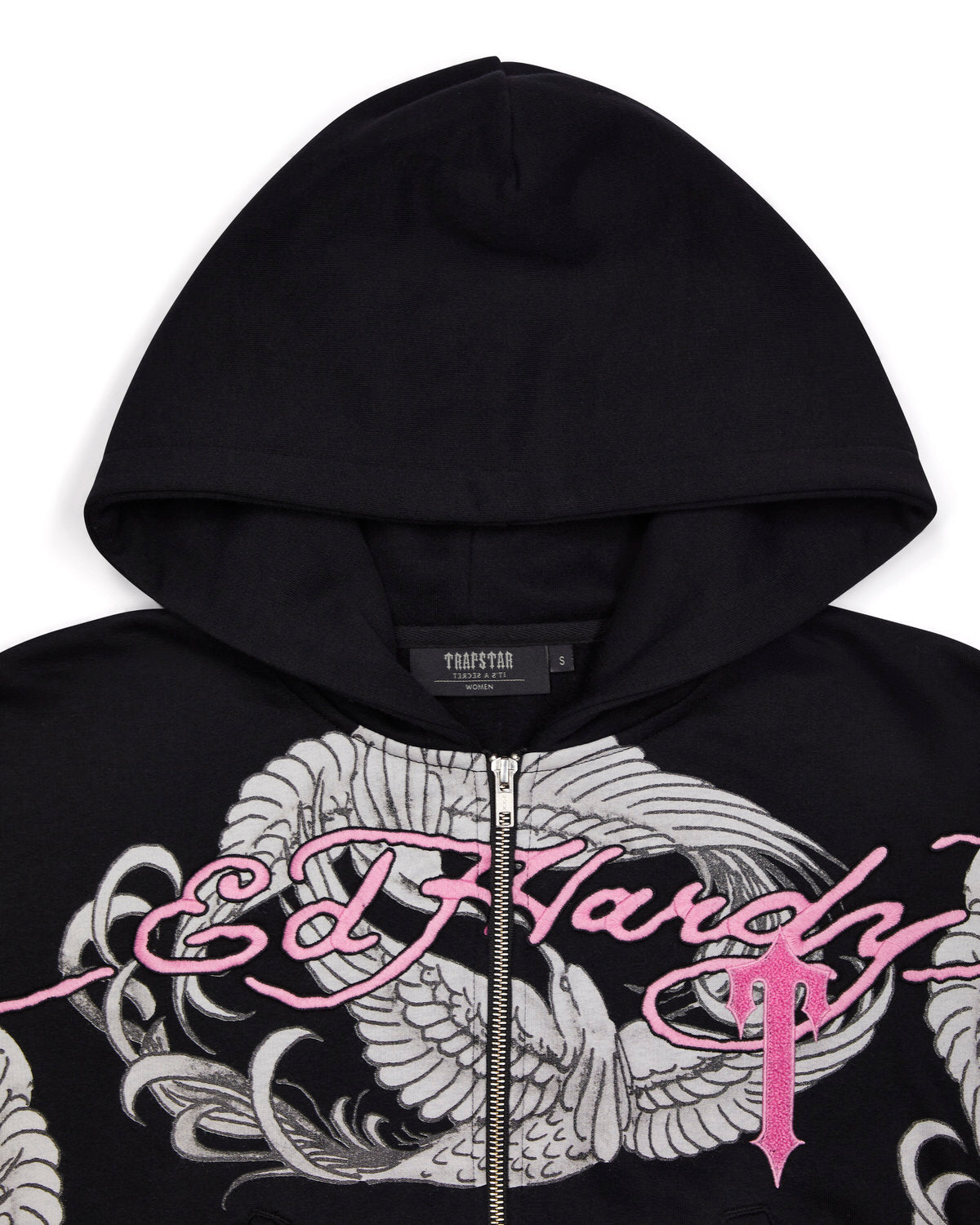 PRE-ORDER Trapstar x Ed Hardy Women's Hoodie - Black/Pink