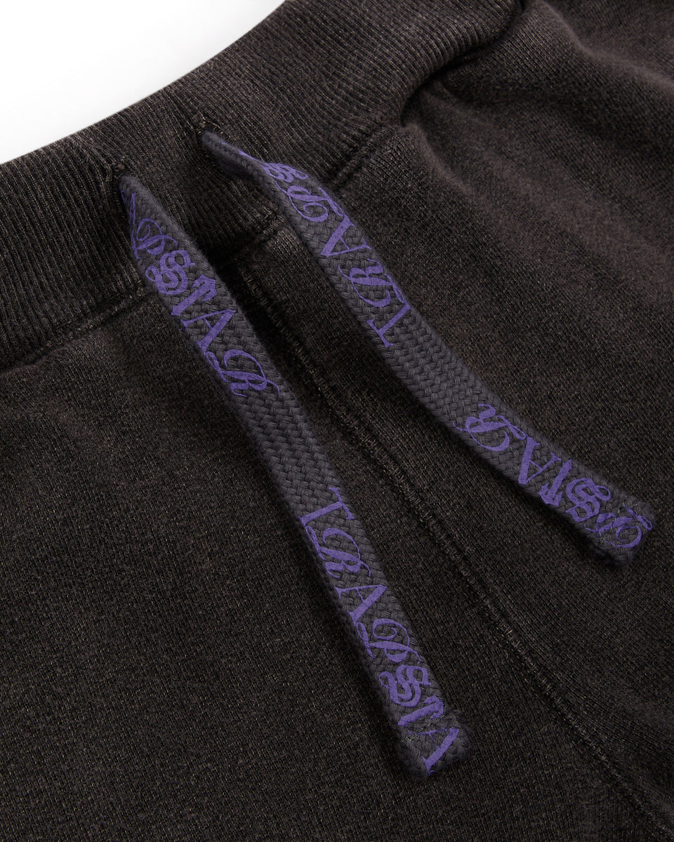 Women’s Script Zip Leg Jogging Bottoms - Washed Black/Purple – Trapstar ...