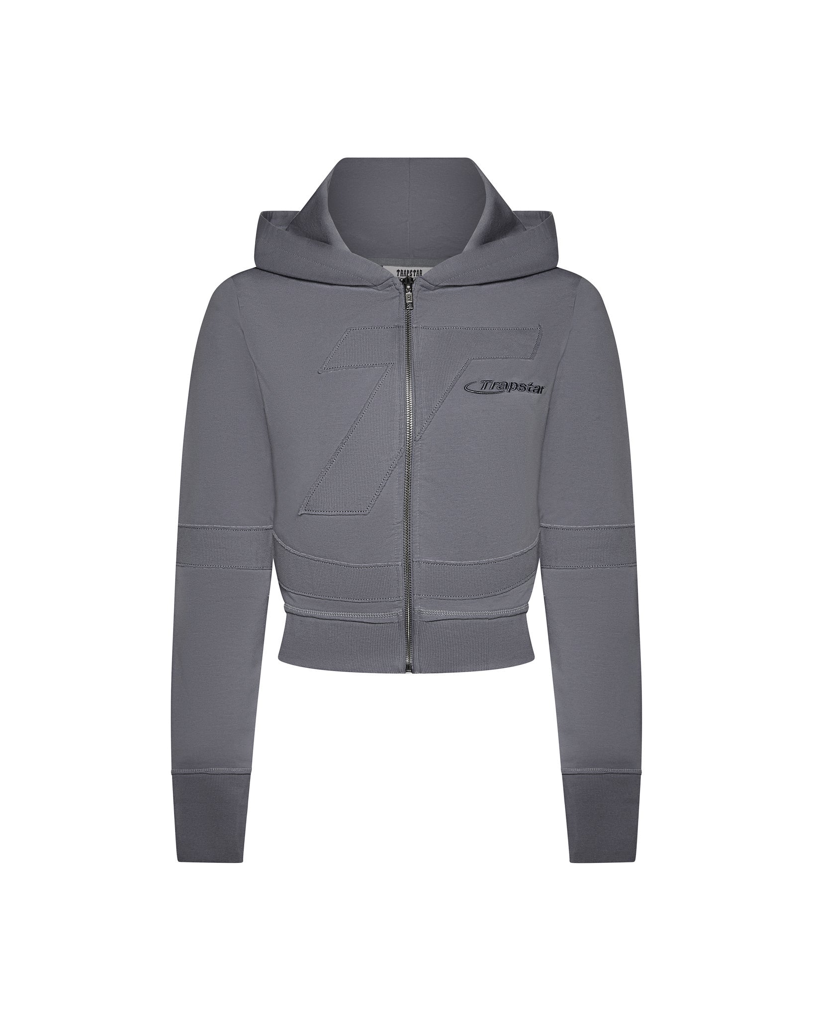 Womens Hyperdrive Rib Panel Zip Hoodie - Grey