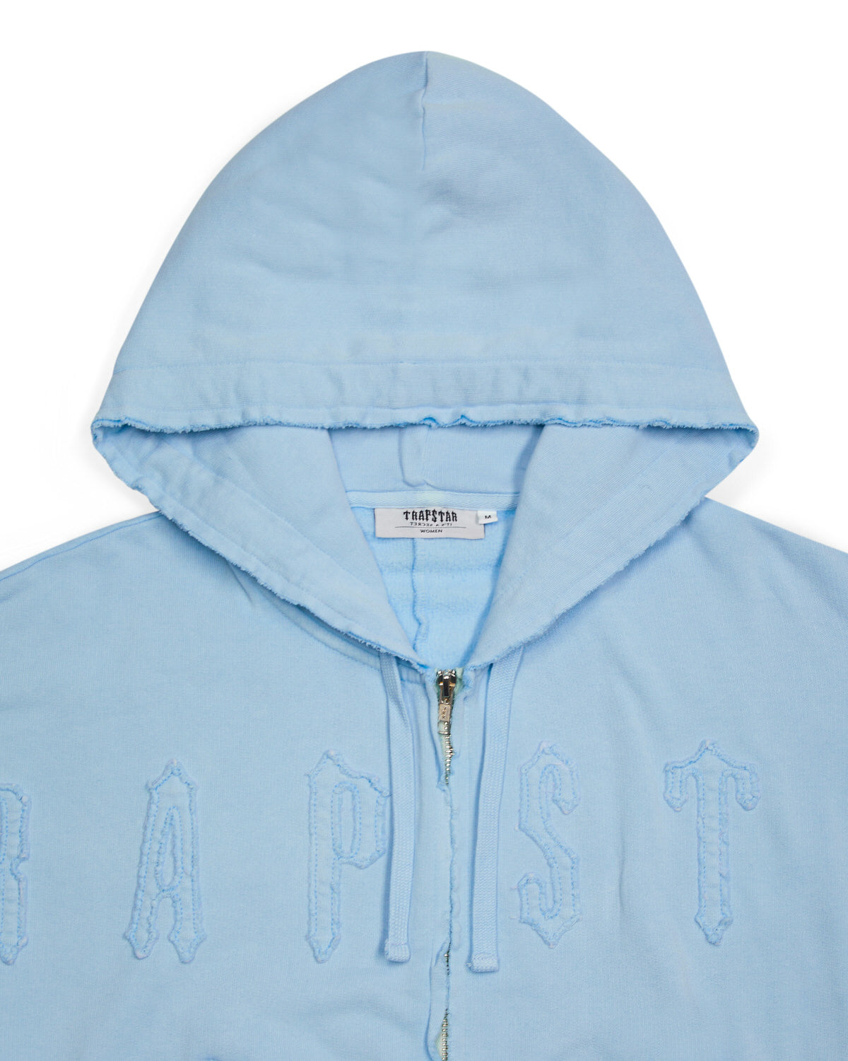 Women's Irongate Cropped Batwing Zip Hoodie - Baby Blue