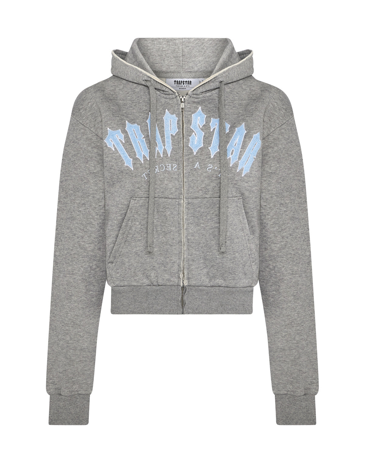 Women's Irongate Arch Chenille Embroidery Zip Through Track Top - Grey/Blue