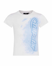 Load image into Gallery viewer, Women&#39;s Hyperdrive Baby Tee - White/Blue