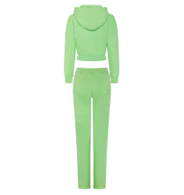 Load image into Gallery viewer, Women&#39;s Irongate Cropped Batwing Zip Hoodie - Green