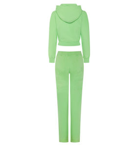 Women's Irongate Cropped Batwing Zip Hoodie - Green