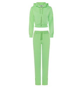 Women's Irongate Cropped Batwing Zip Hoodie - Green